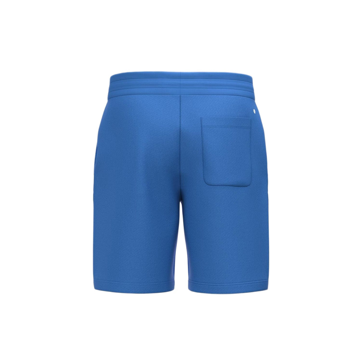 Achterzijde van de blauwe Bjorn Borg Essential 1 Sweatshorts met opgestikte achterzak