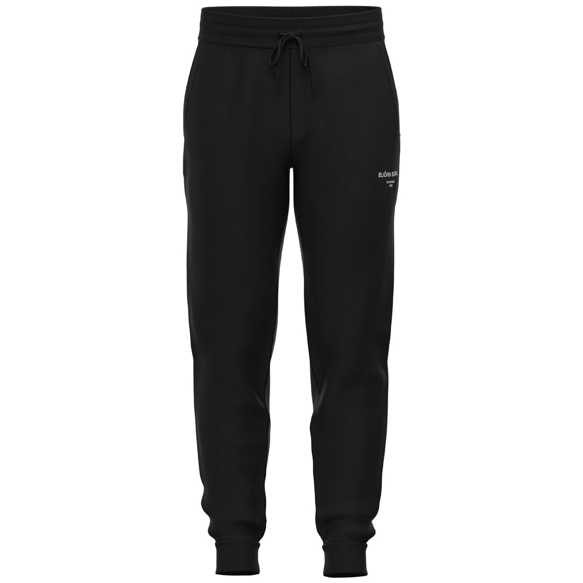 Björn Borg Essential 1 Tapered Sweatpants Black Beauty - ten voeten uit op model