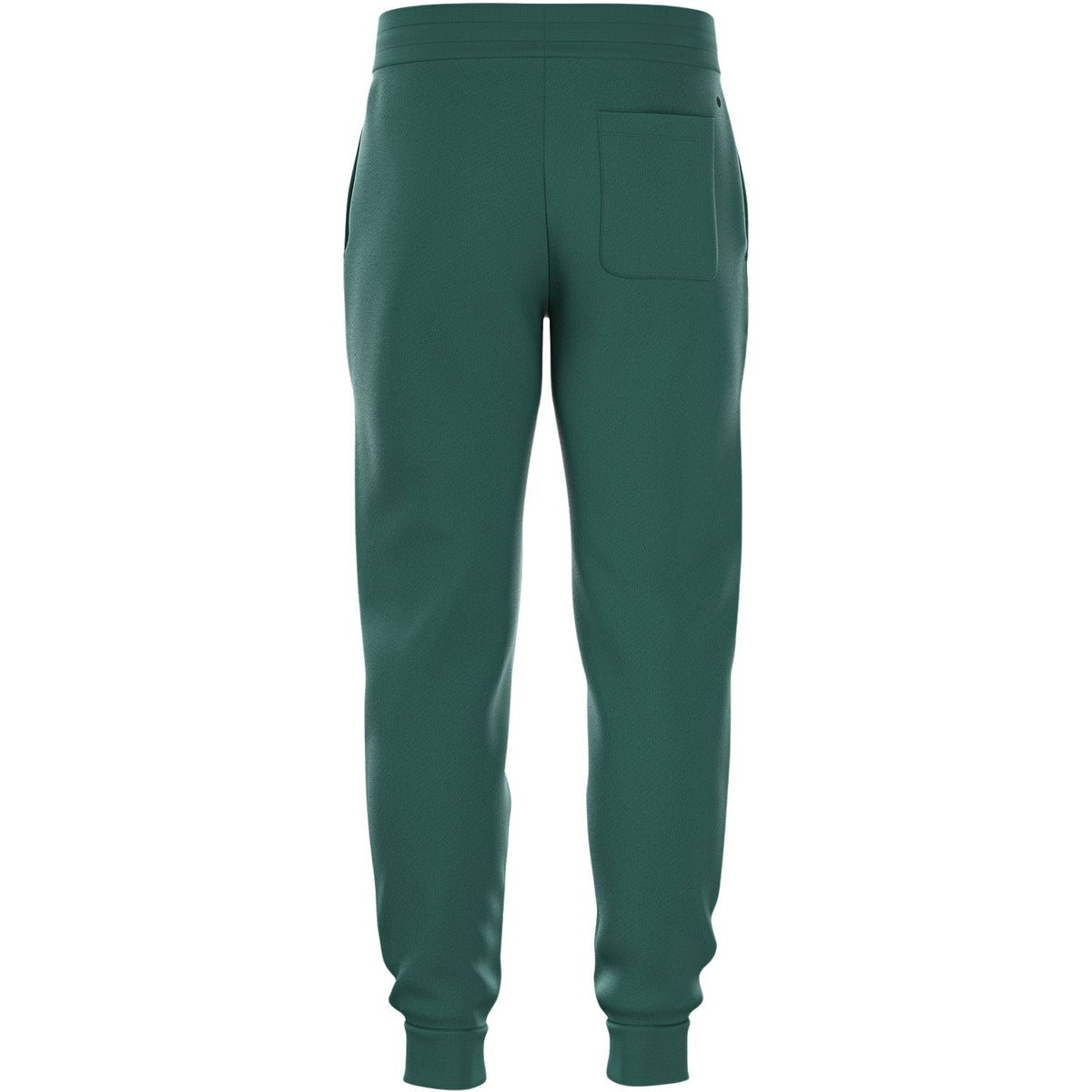 Achterzijde van de donkergroene Essential 1 Tapered Sweatpants met elastische enkelboorden
