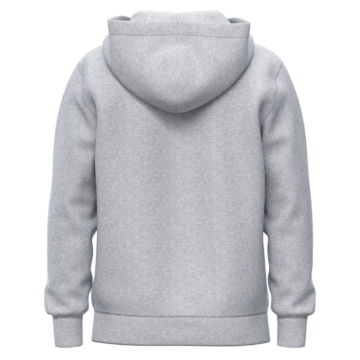 Achterzijde van de grijs gemeleerde Bjorn Borg Essential 1 Zip Hoodie met capuchon