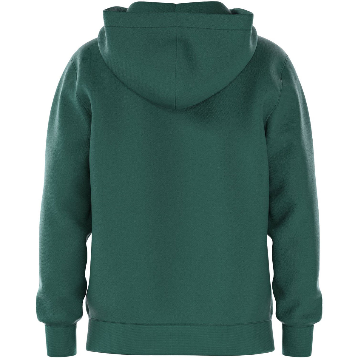 Achterzijde van de donkergroene Bjorn Borg Essential 1 Zip Hoodie met capuchon