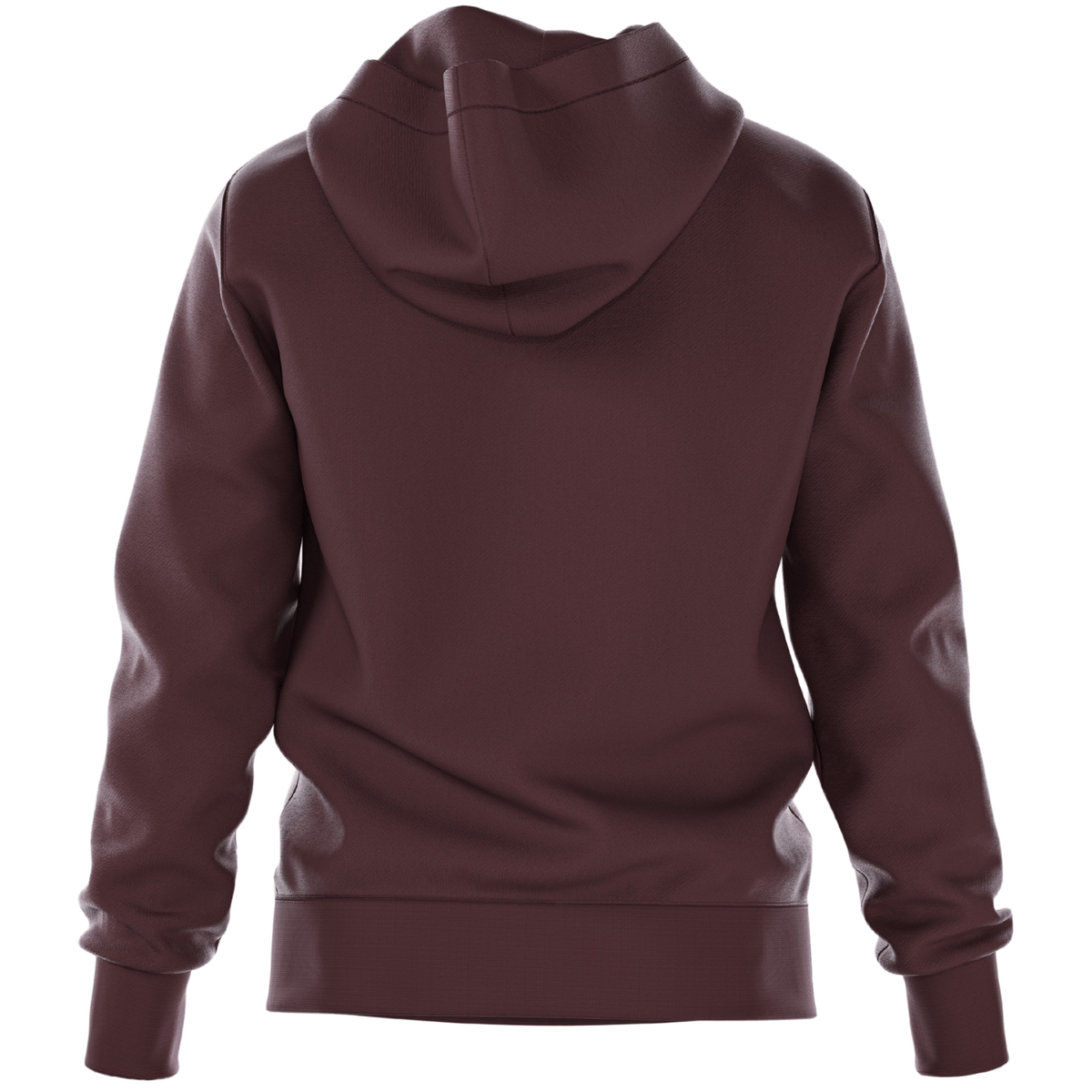 Achterzijde van de bordeauxrode Bjorn Borg Essential 4 Hoodie met capuchon en ribboord