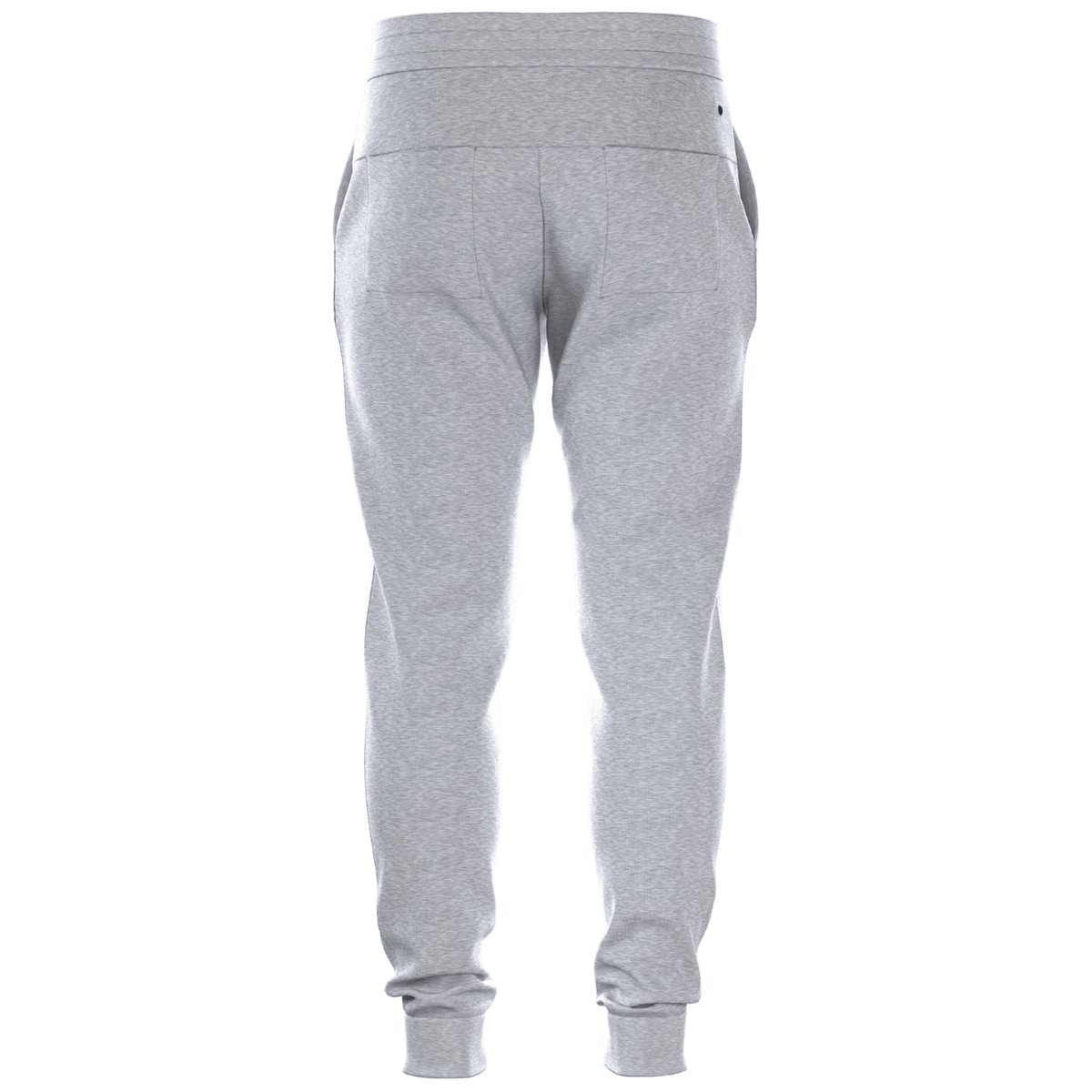 Achterzijde van de grijs gemeleerde Bjorn Borg Essential 4 Sweatpants joggingbroek