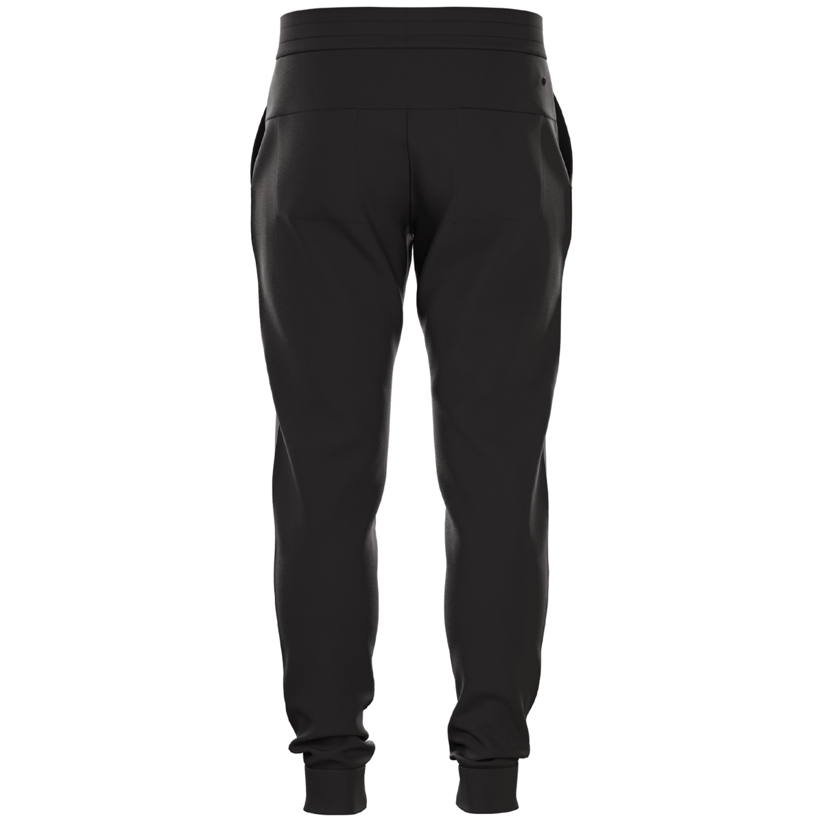 Achterzijde van de zwarte Bjorn Borg Essential 4 Sweatpants met smalle pijpen