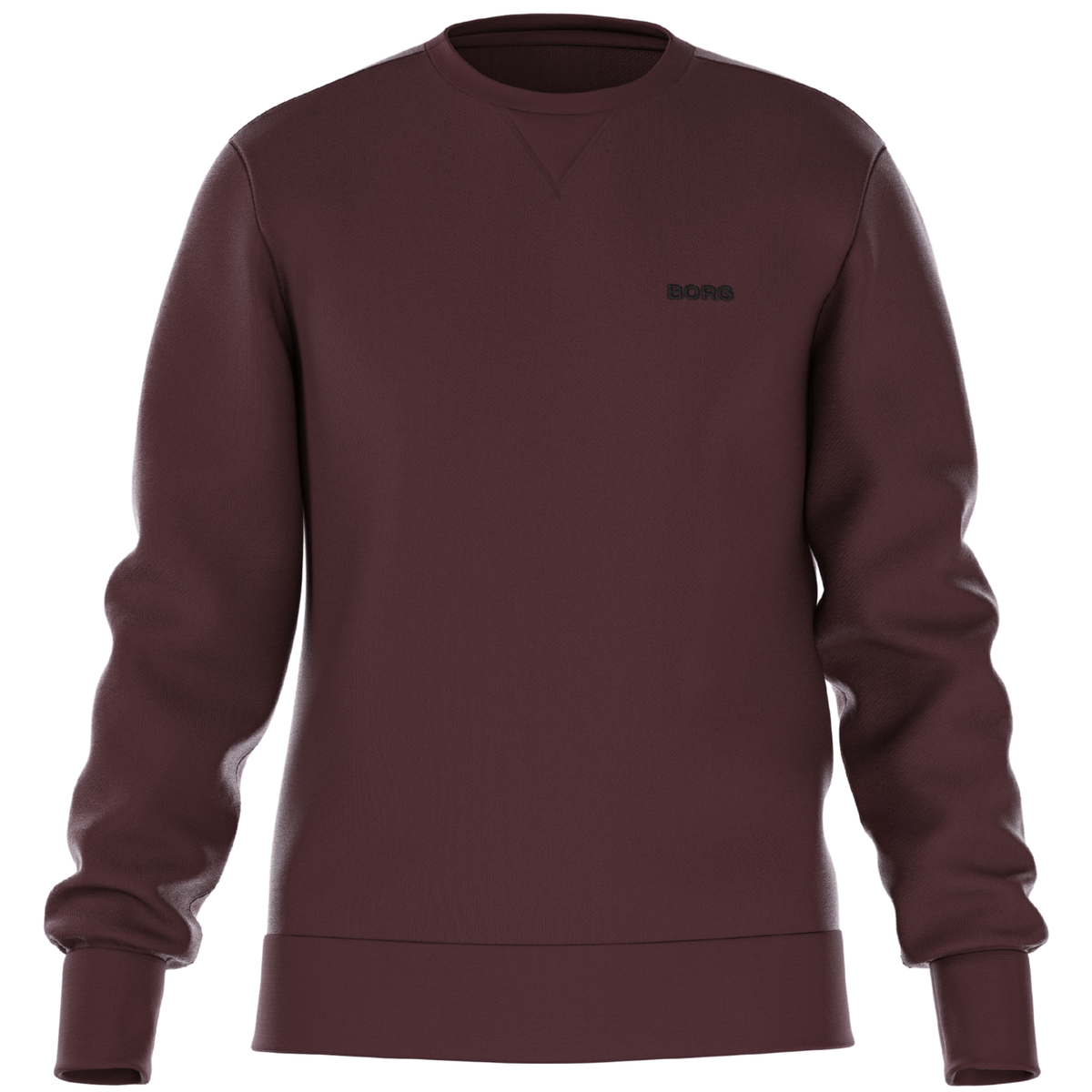Vooraanzicht van het bordeauxrode Bjorn Borg Essential 4 Sweatshirt met borstlogo
