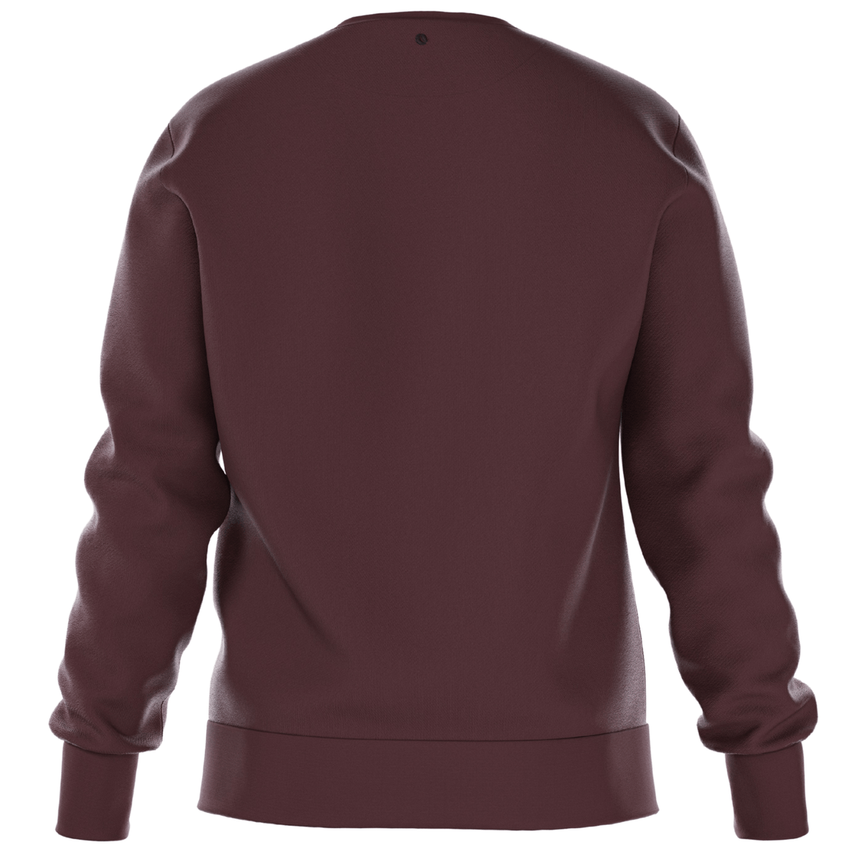 Achterzijde van het bordeauxrode Bjorn Borg Essential 4 Sweatshirt met ribboord aan de zoom