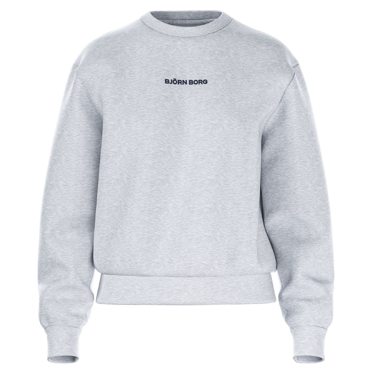 Vooraanzicht van het lichtgrijze Bjorn Borg Essential 4 W Sweatshirt met klein logo