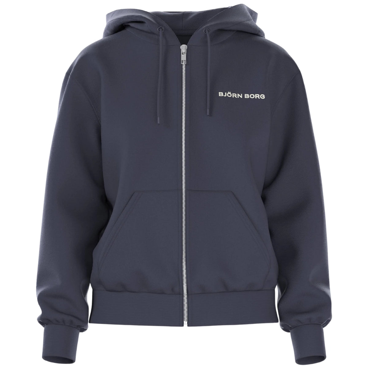 Björn Borg Essential 4 Zip Hoodie Odyssey Gray - ten voeten uit op model