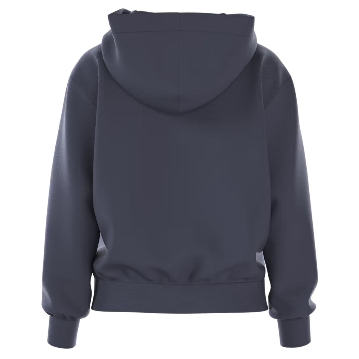 Achterzijde van het grijsblauwe Bjorn Borg Essential sweatvest met capuchon