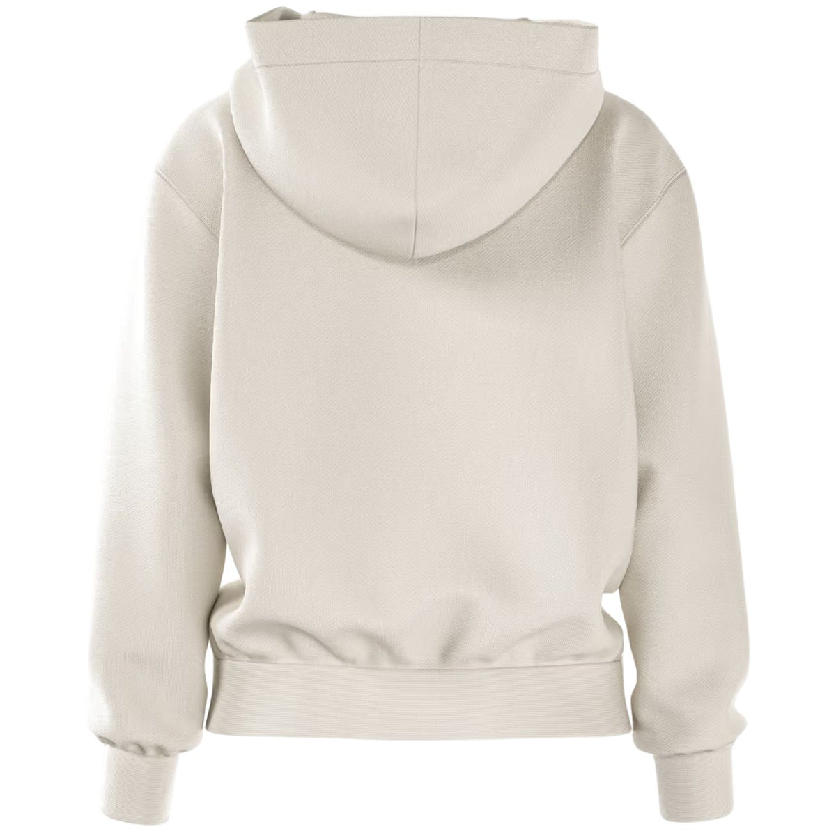 Achterzijde van het beige Bjorn Borg Essential sweatvest met capuchon