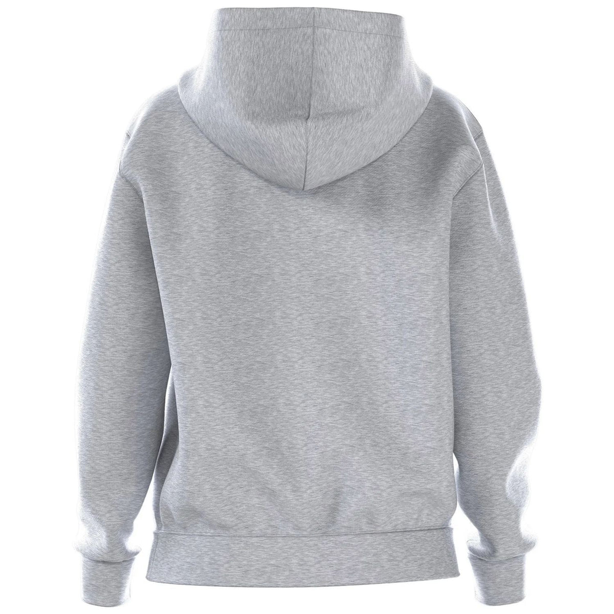 Achterzijde van de grijsmelange Bjorn Borg Essential 1 hoodie met capuchon