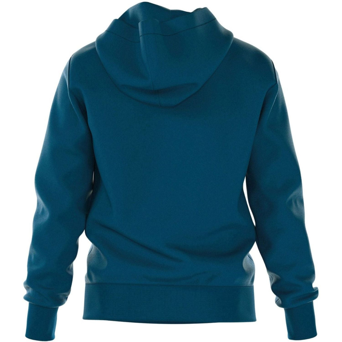 Achterzijde van de petrolblauwe Bjorn Borg Essential 1 Hoodie met capuchon
