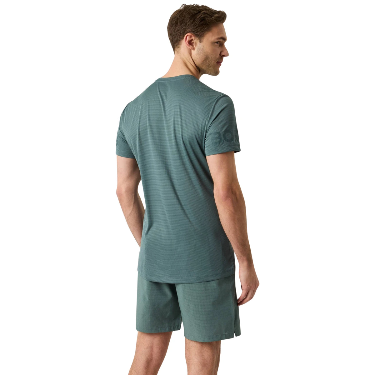 Björn Borg Light T-shirt Balsam Green - op model (2)