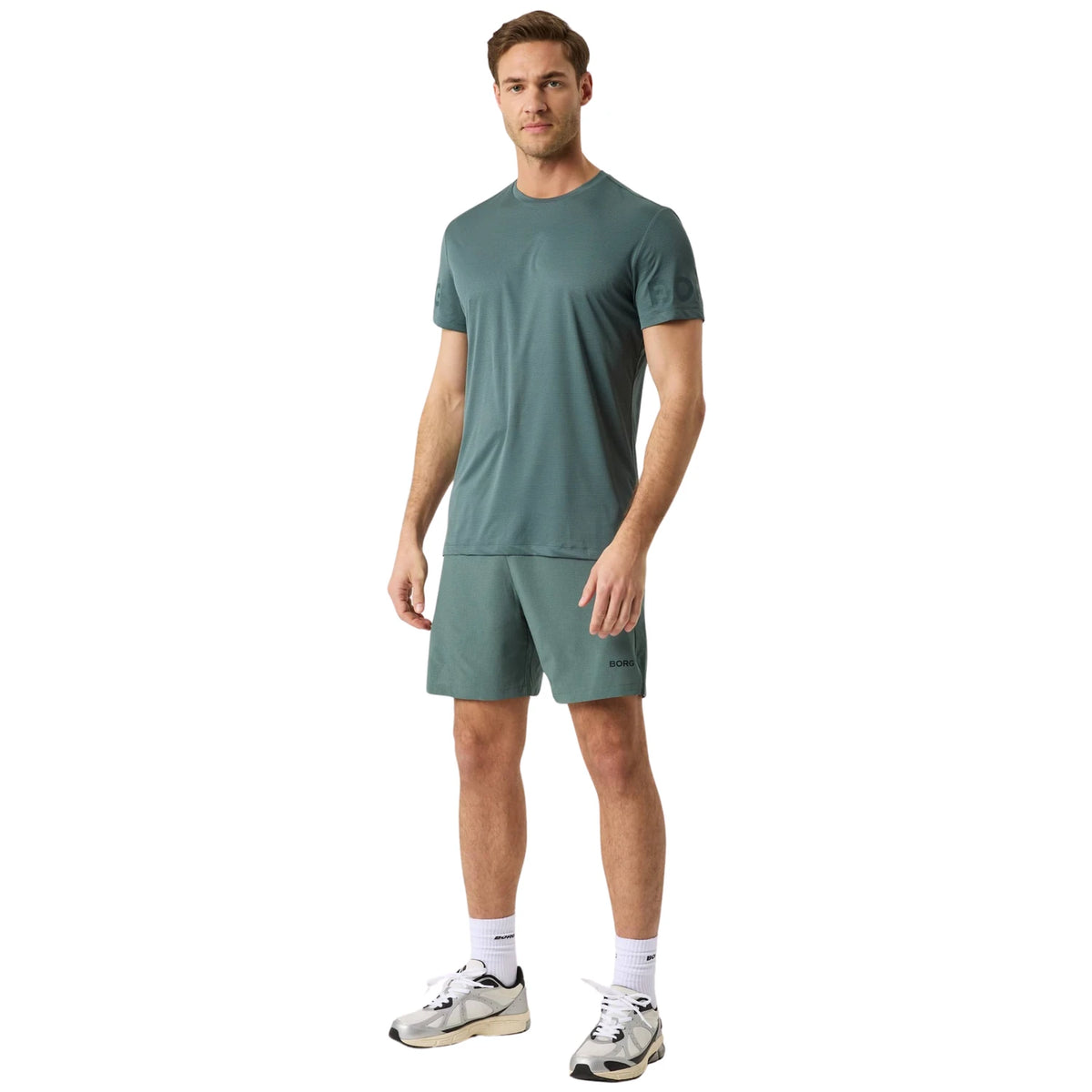 Björn Borg Light T-shirt Balsam Green - ten voeten uit op model (3)