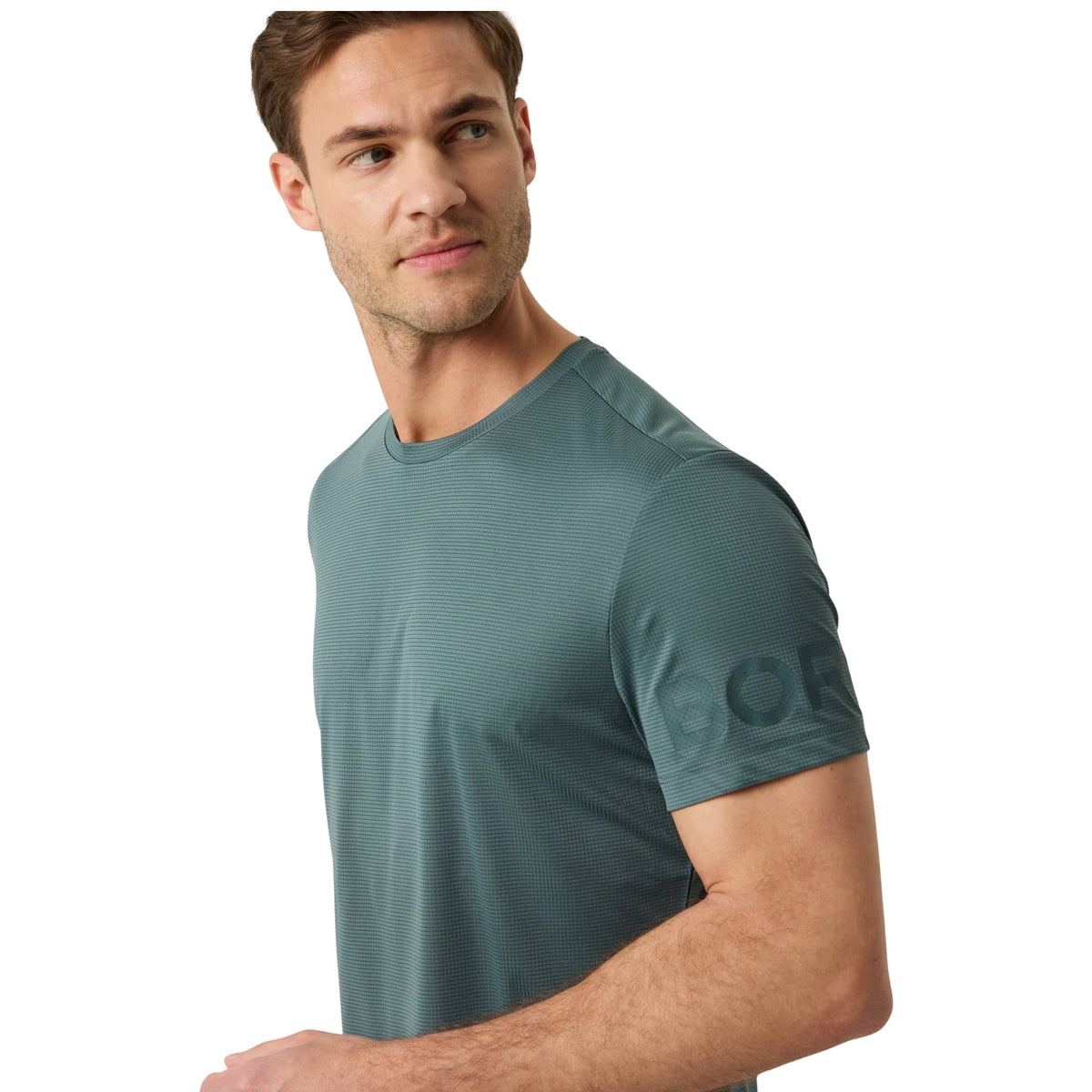 Björn Borg Light T-shirt Balsam Green - op model (5)