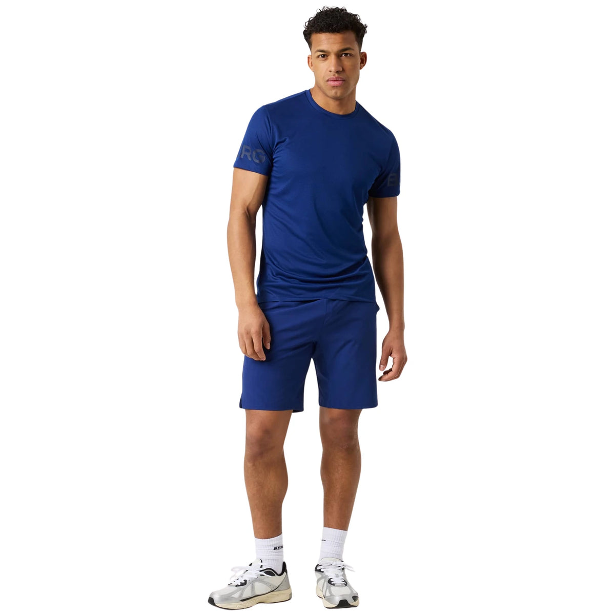 Björn Borg Light T-shirt Blue Depths - ten voeten uit op model (3)