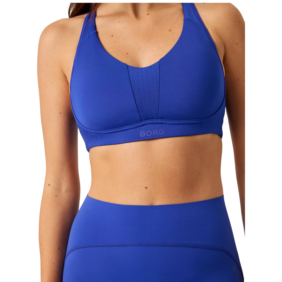 Björn Borg Reform Sports Bra Clematis Blue - op model (5)