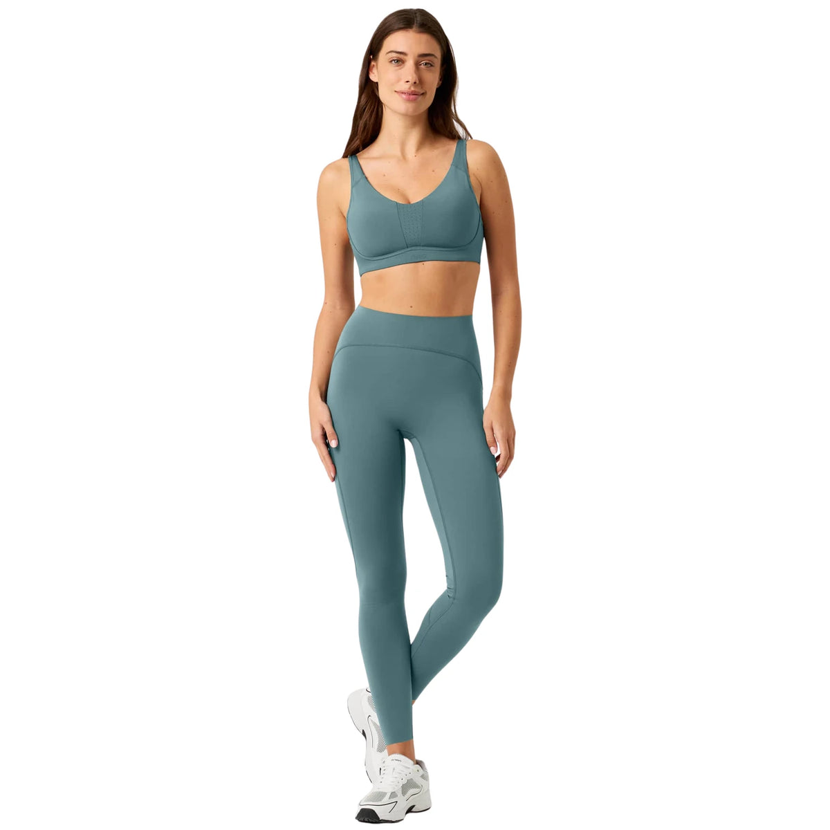Björn Borg Sleek Tights Balsam Green - ten voeten uit op model