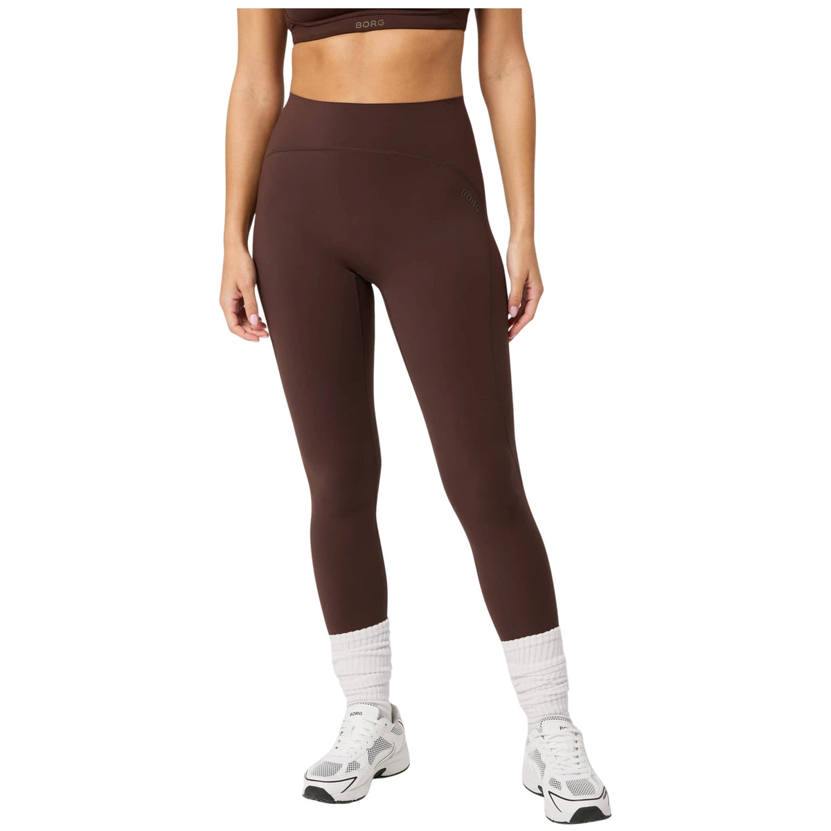 Björn Borg Sleek Tights Coffee Bean - ten voeten uit op model