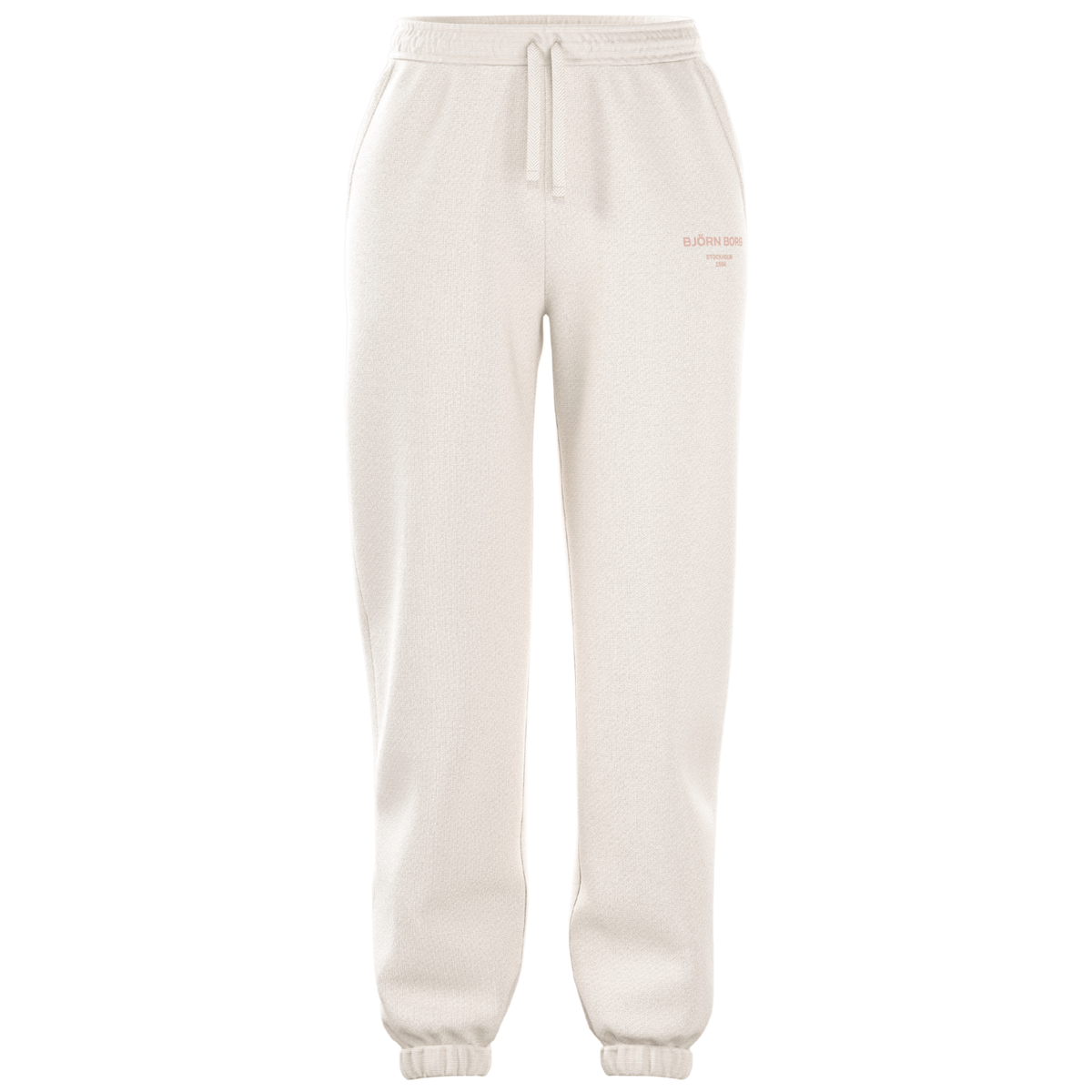 Calças de treino Bjorn Borg W Essential 1 para senhora em branco sujo, vista frontal