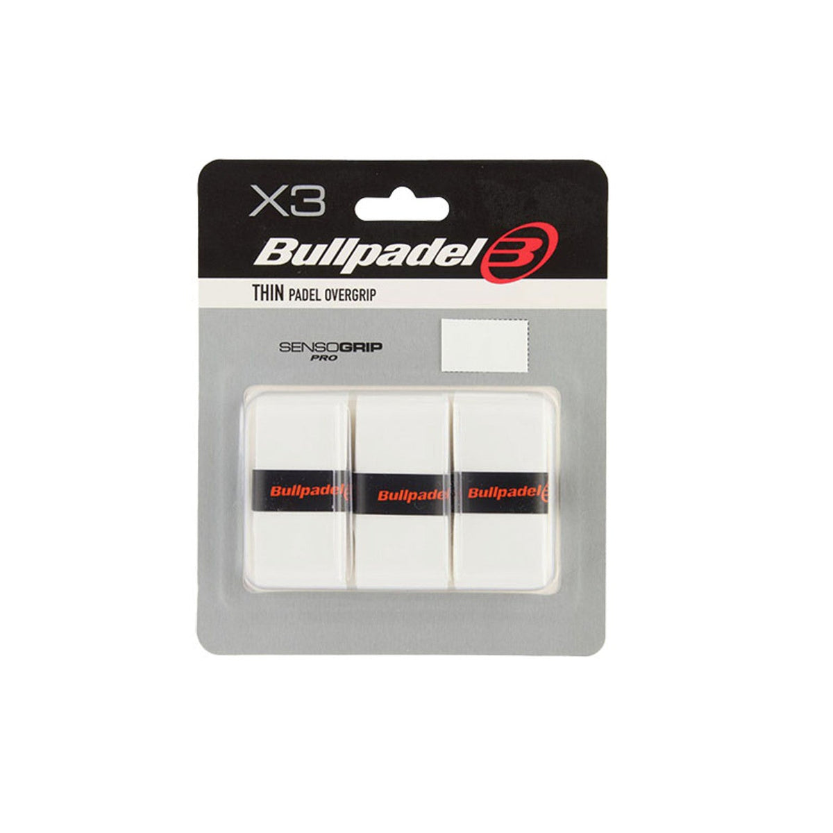 Bullpadel Overgrips Senso White 3 stuks -