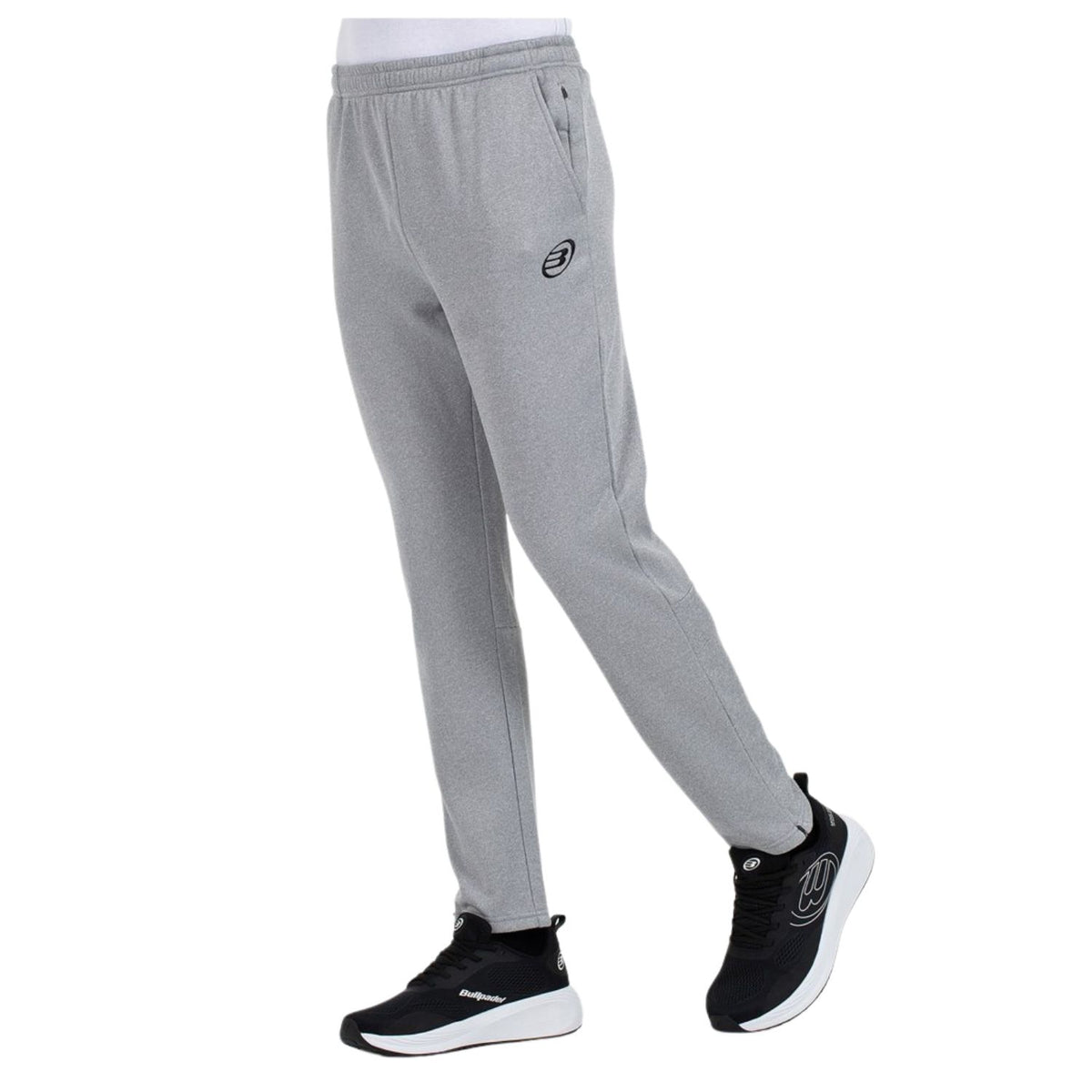 Lichtgrijze Bullpadel Alnair broek schuin met elastische taille