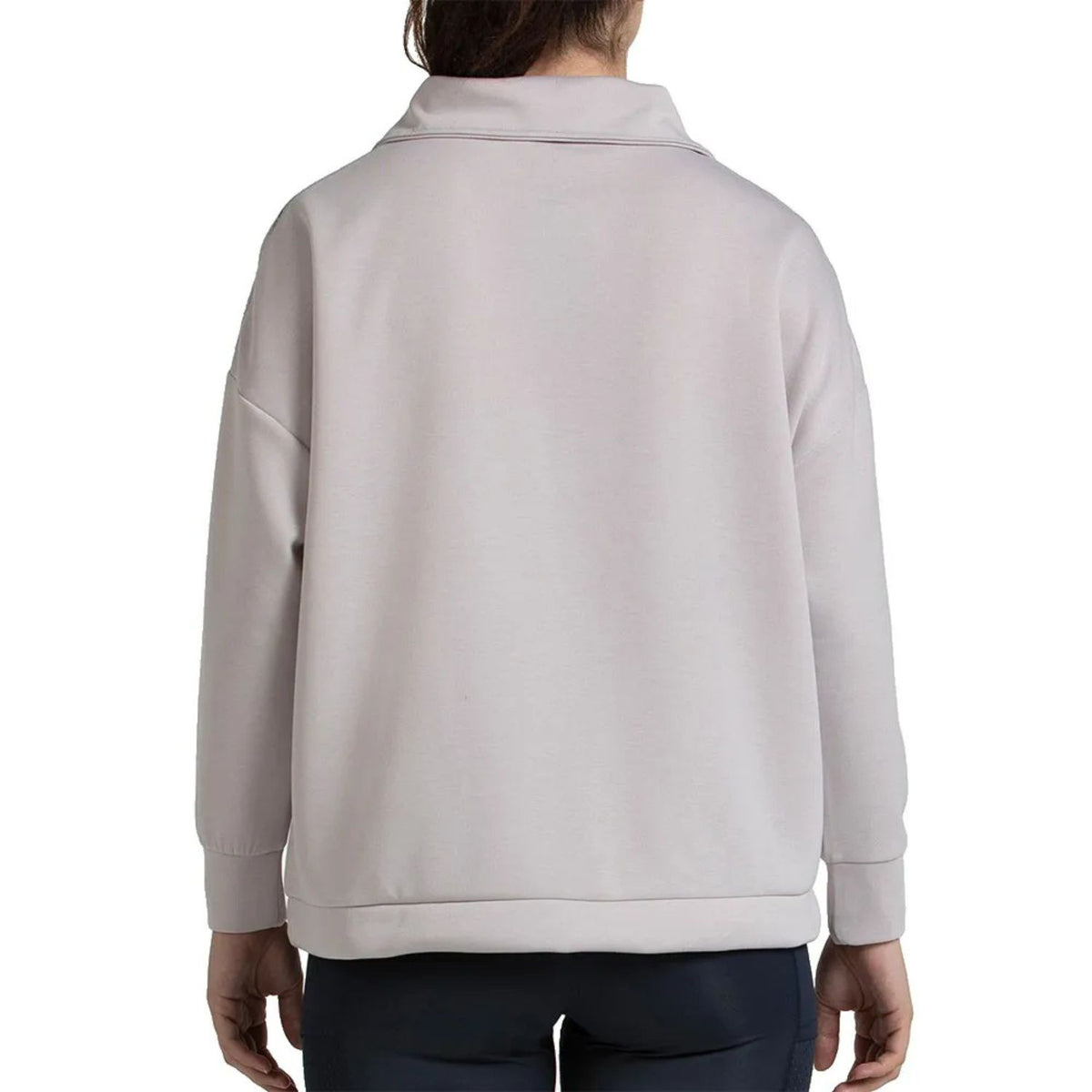 Achterzijde van de beige Bullpadel Alasia sweater voor dames