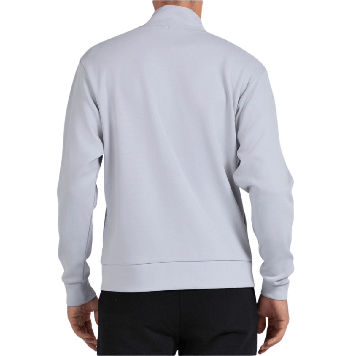 Achterzijde van het lichtgrijze Bullpadel Sweatshirt Breen met lange mouwen en boorden