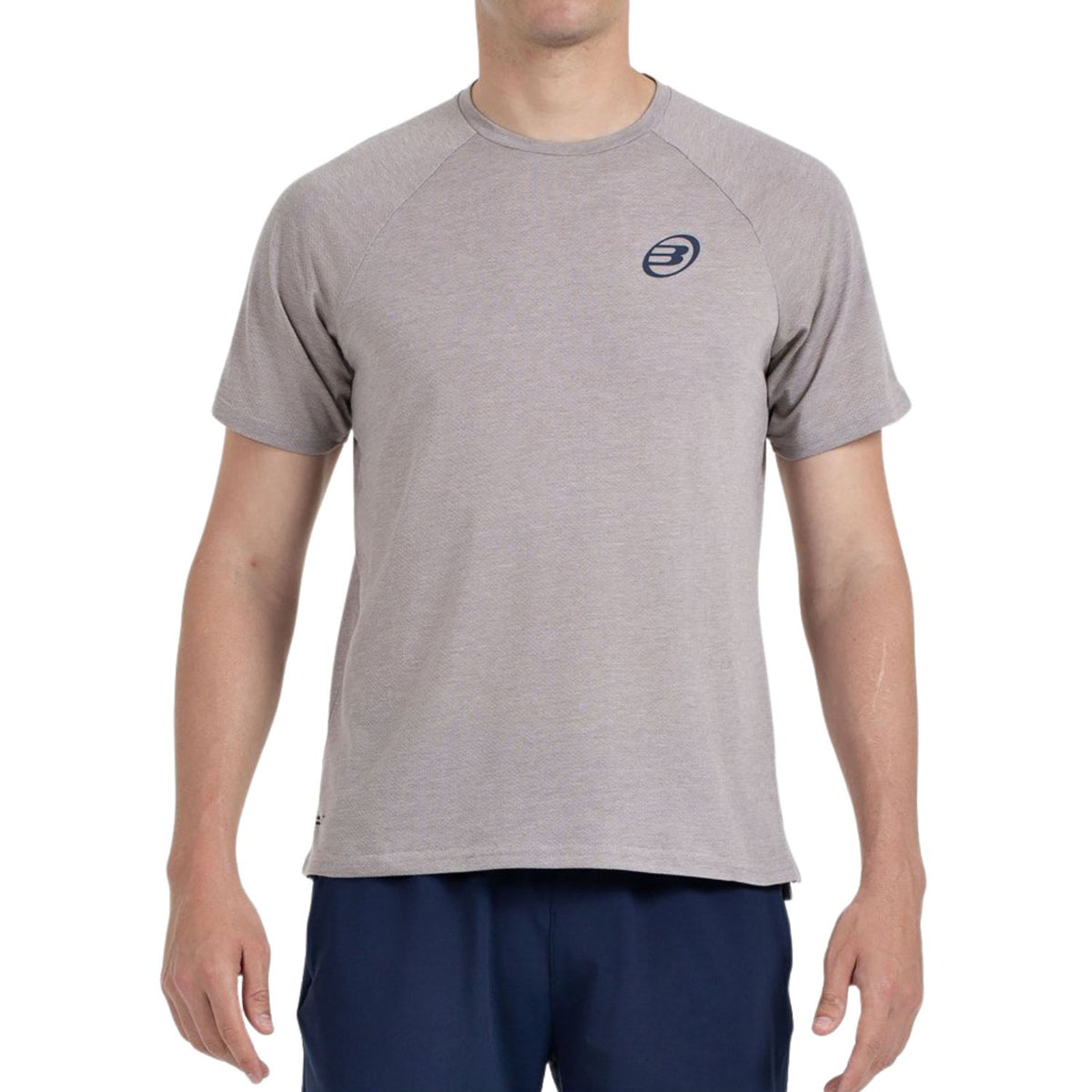 Bullpadel Montse T-shirt voor heren in grijsbeige, vooraanzicht