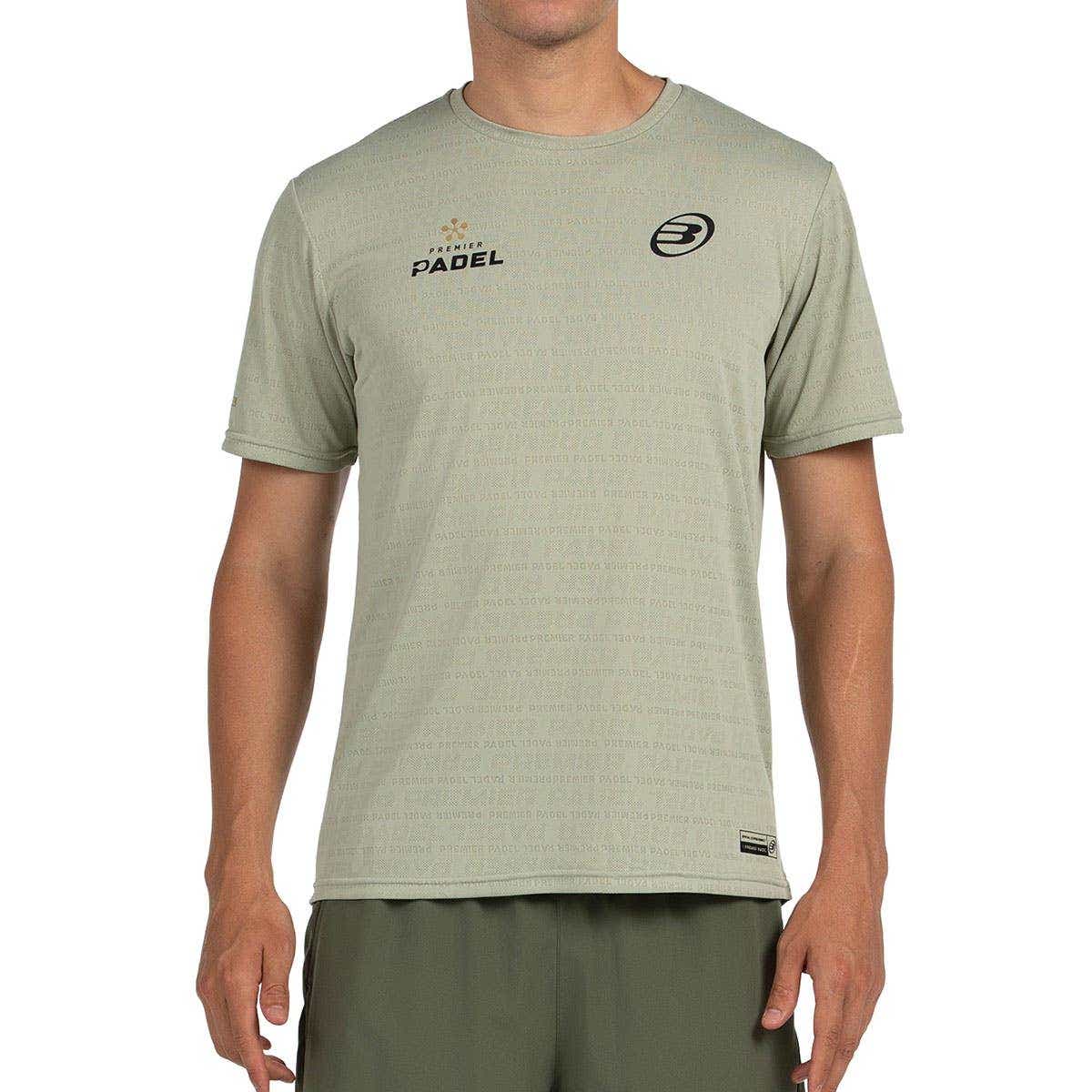 Bullpadel Prilep T-shirt voor heren in lichtgroen, vooraanzicht met logo