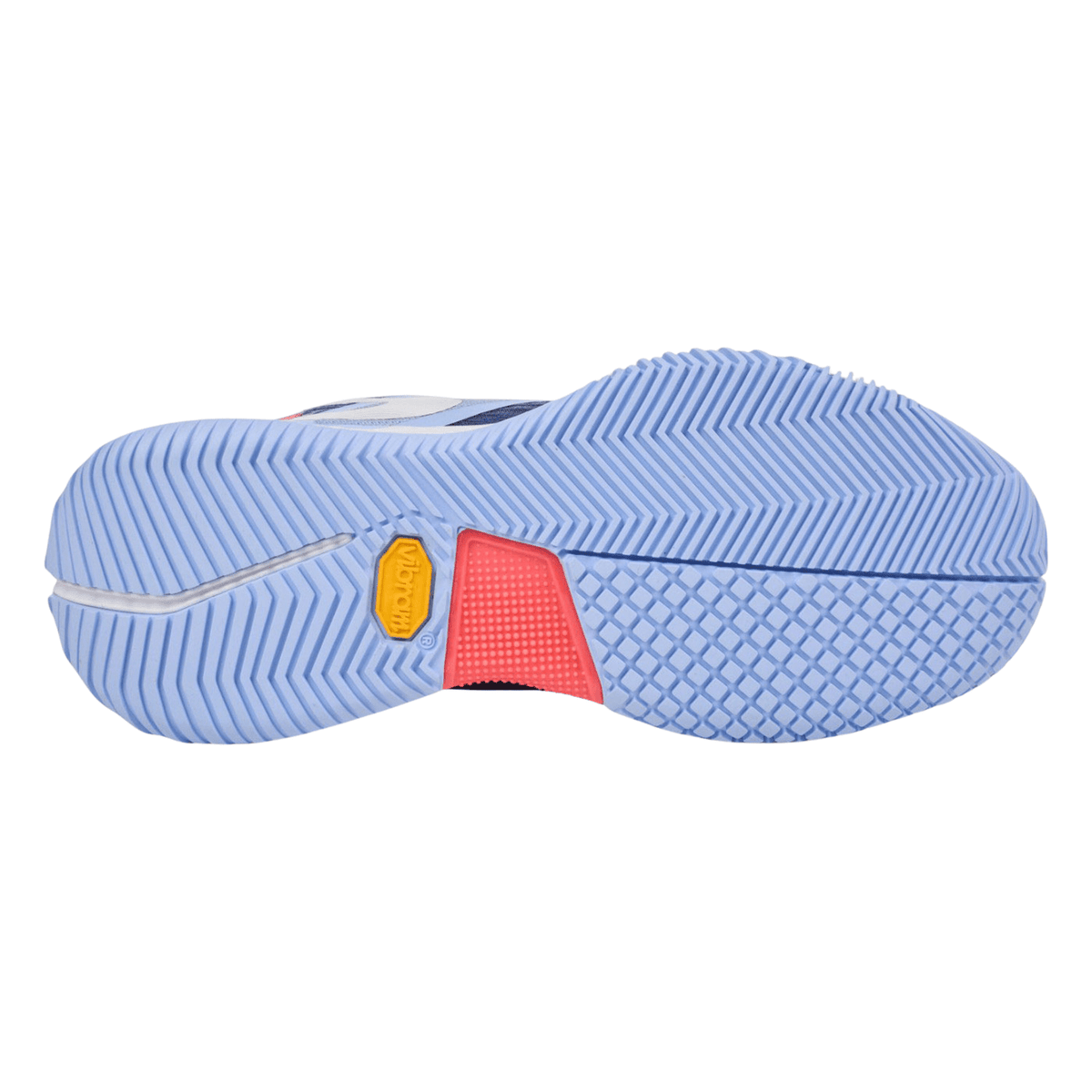 Lichtblauwe hybride Vibram-buitenzool van de Bullpadel Vertex Vibram 25I W Dark Blue
