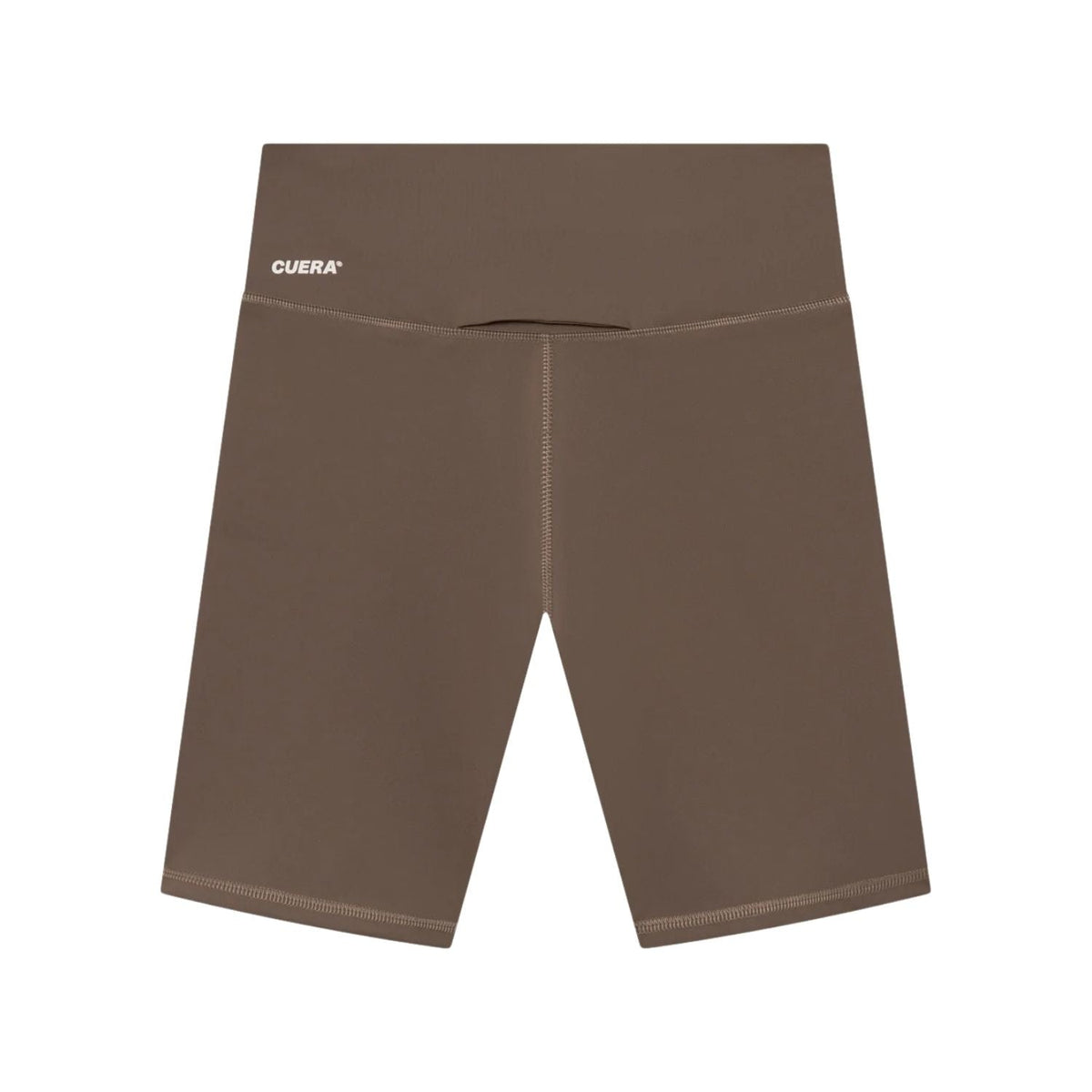 Achterzijde van de Cuera Active Biker Tights Hidden Seem Walnut met brede tailleband