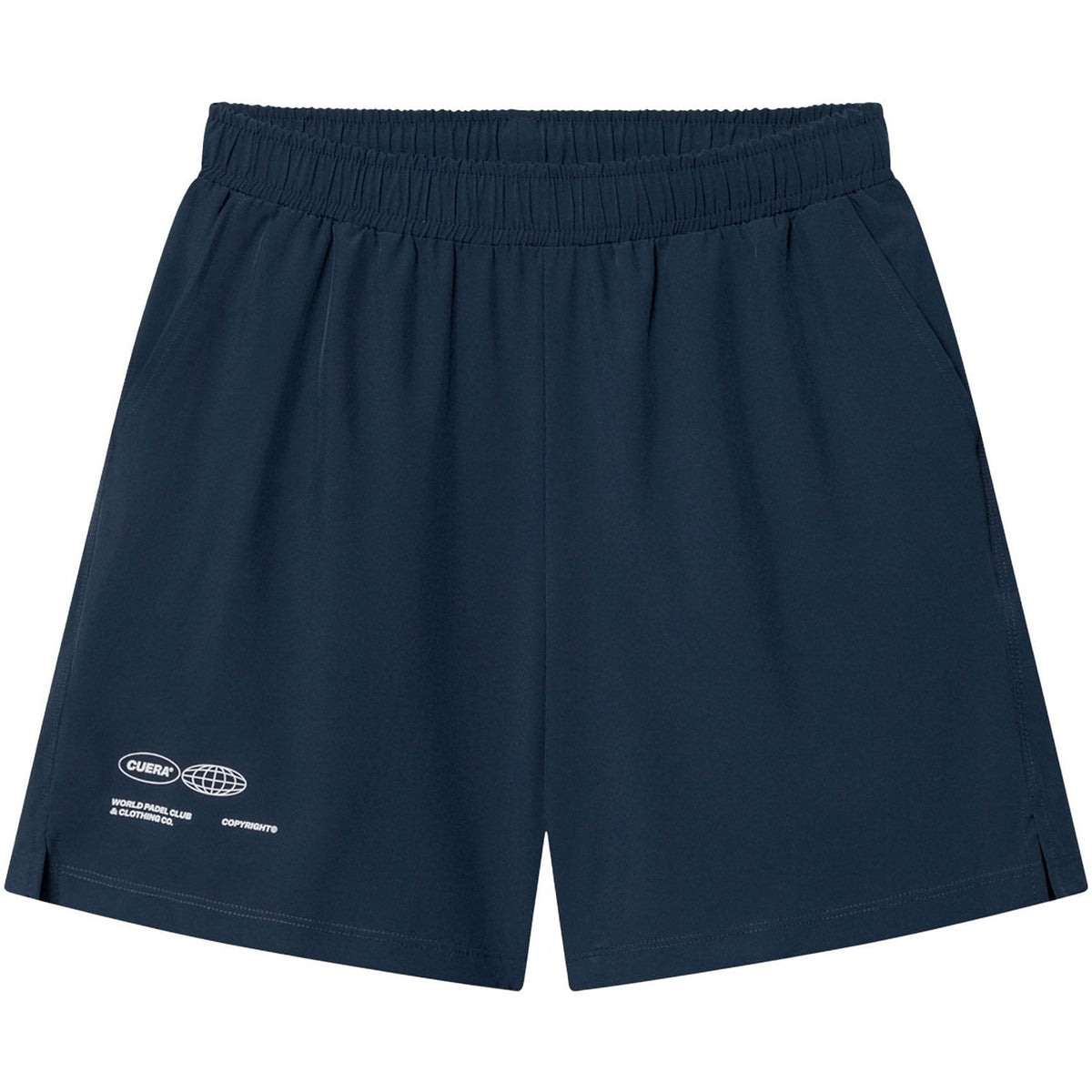 Cuera Active Globe short voor heren in donkerblauw, vooraanzicht met logoprint
