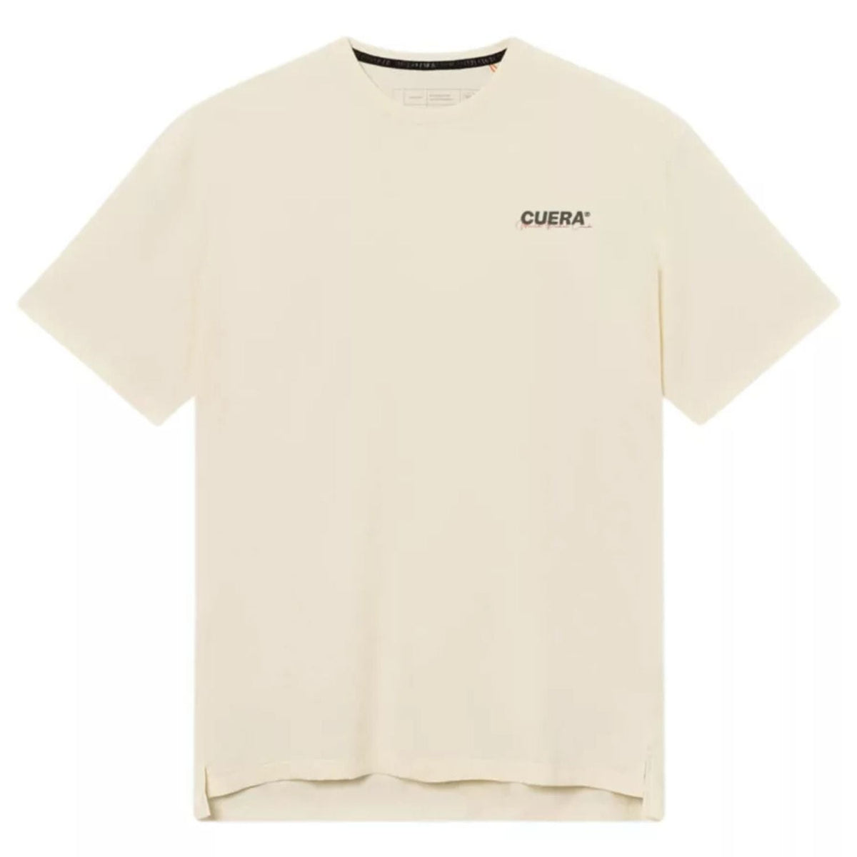 Cuera Active lightweight T-shirt voor heren in gebroken wit, vooraanzicht plat gelegd