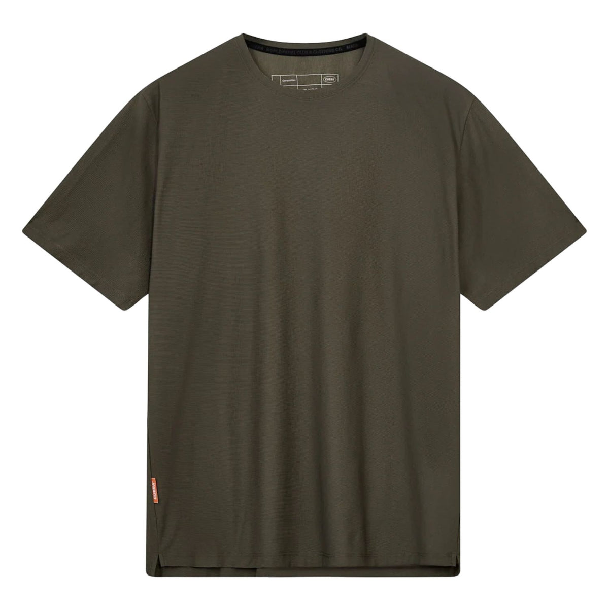 Cuera Oncourt Breathe T-shirt in olijfgroen, plat vooraanzicht
