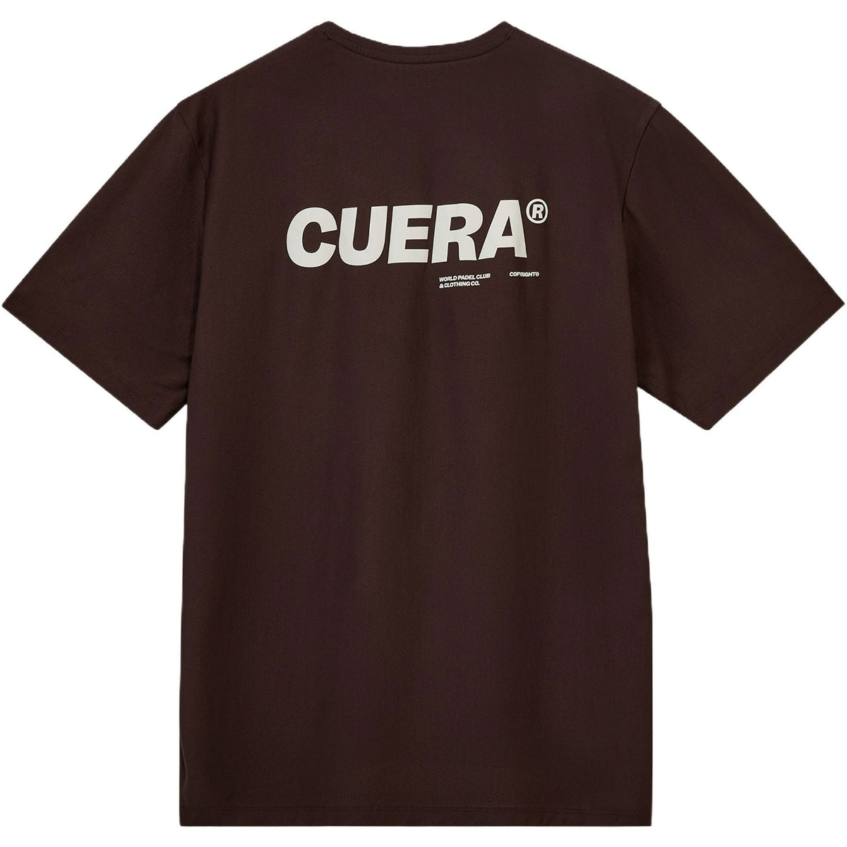 Achterzijde van het donkerbruine Cuera Oncourt Breathe T-shirt met logoprint