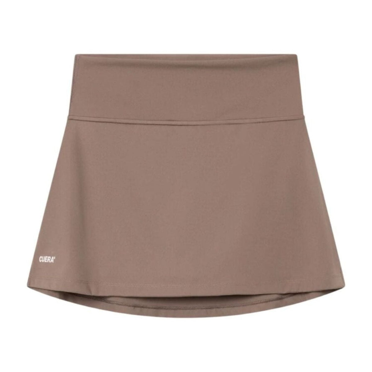 Cuera Oncourt Skirt 2-In-1 voor dames in taupebruin, vooraanzicht met brede tailleband