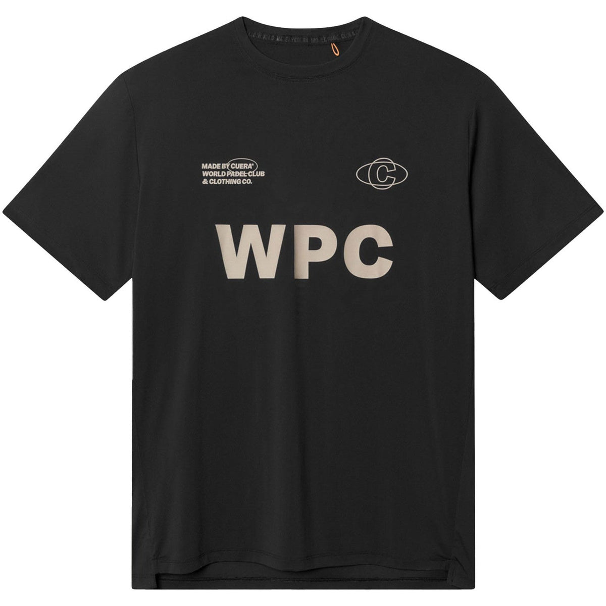 Cuera WPC Light Weight T-Shirt Black met WPC-print, vooraanzicht