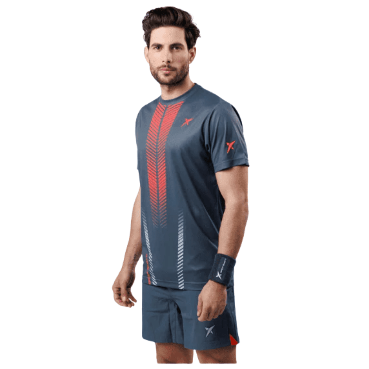 Drop Shot Shirt Grey/Red -