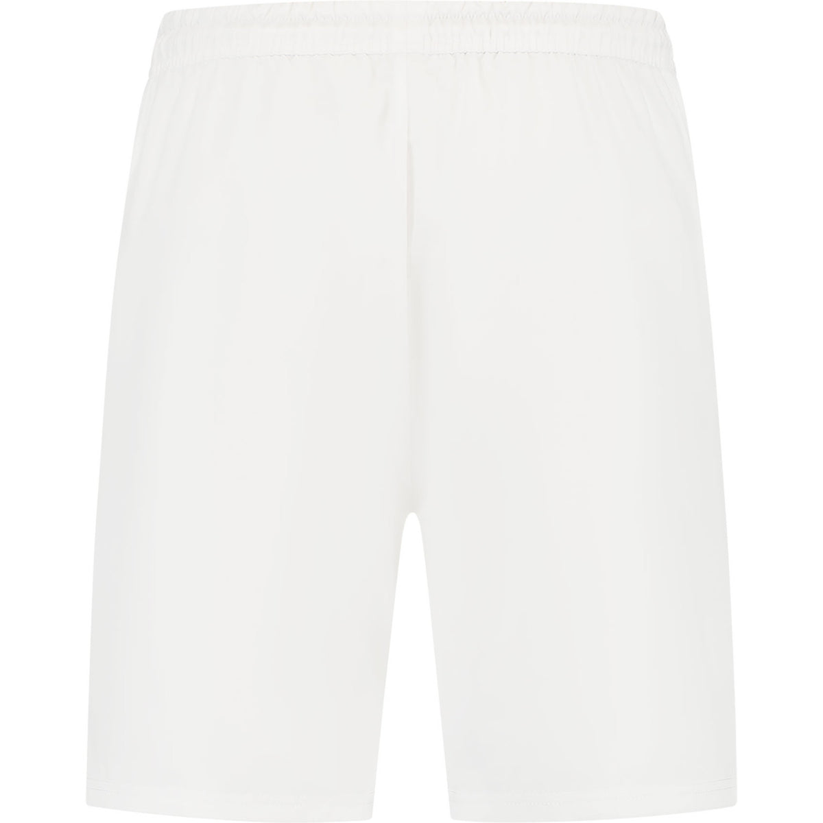 Achteraanzicht van de witte Dunlop Club geweven short voor heren