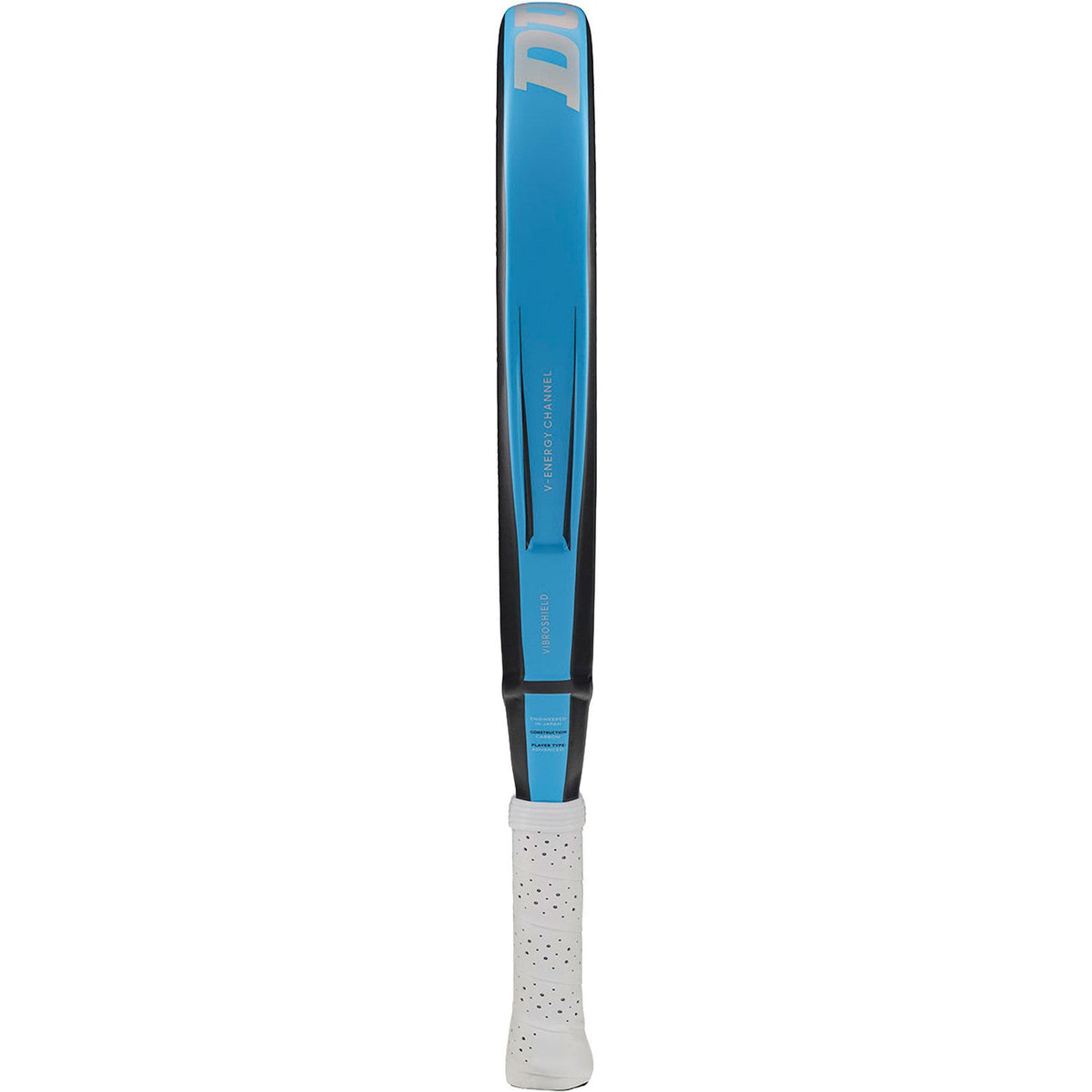 Vista lateral da Dunlop FX Lite 26 em todo o comprimento, com armação azul