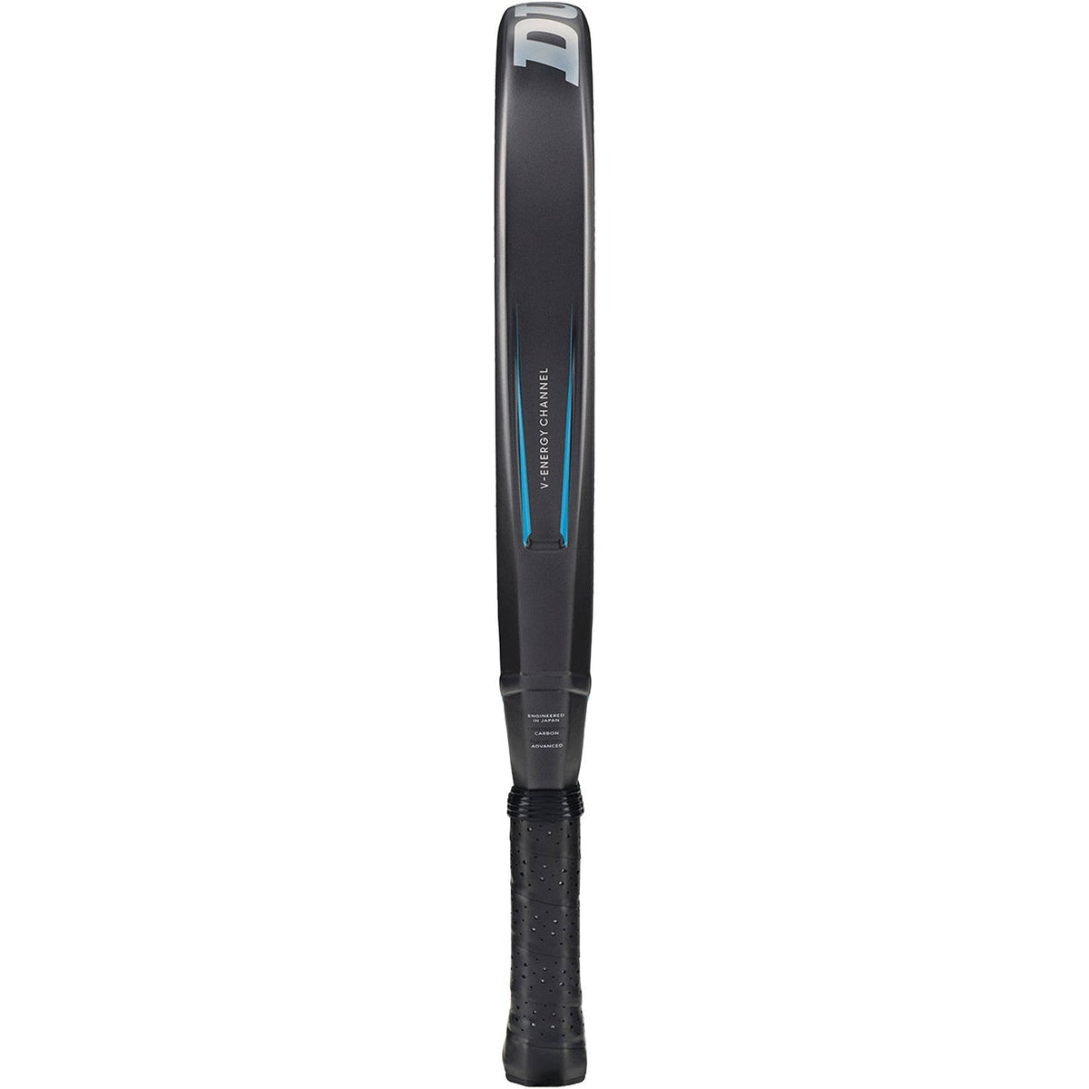 Vista laterale della Dunlop FX Team 26 a tutta lunghezza con dettagli blu