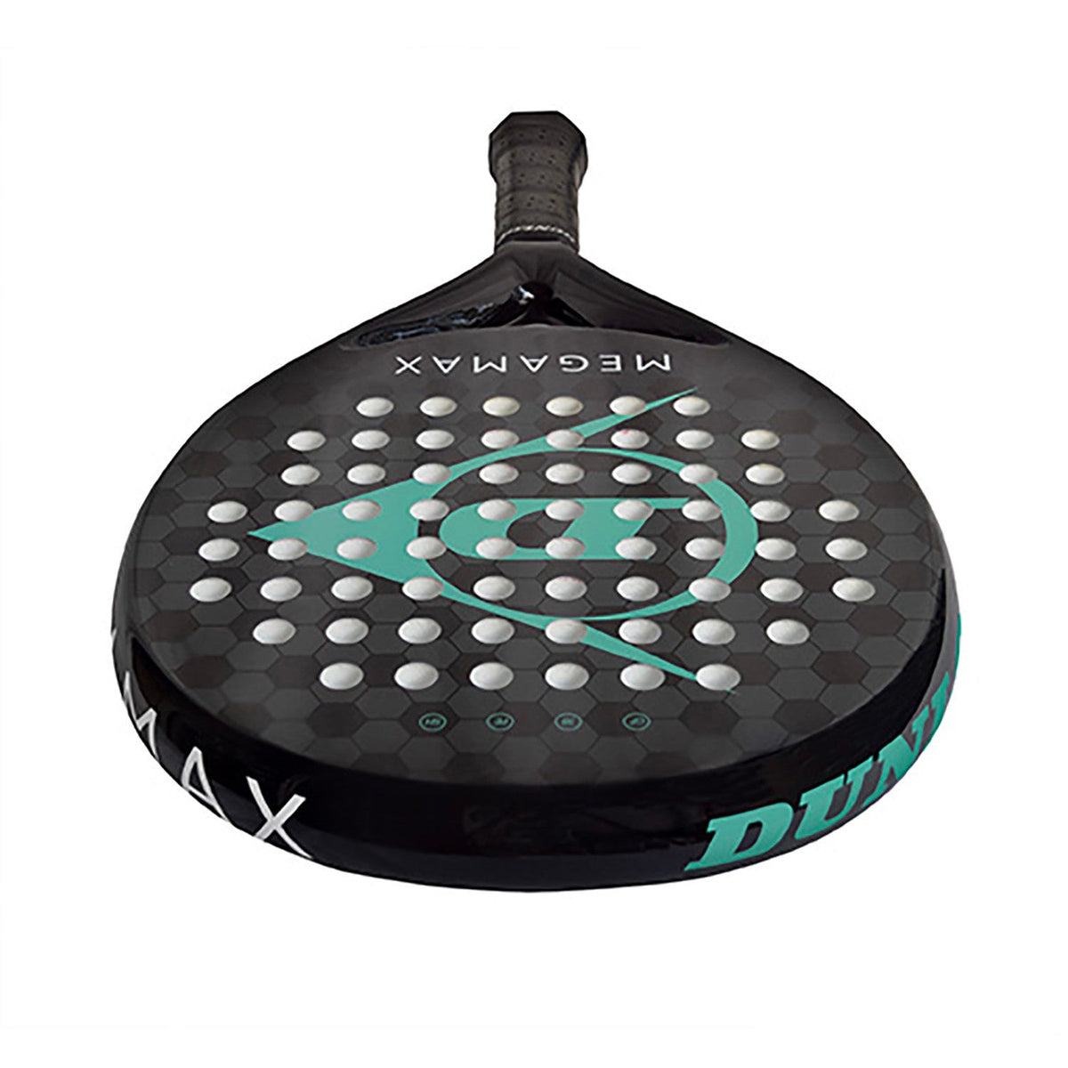 Bovenaanzicht van het Dunlop Megamax Black met Megamax-opdruk op de framerand