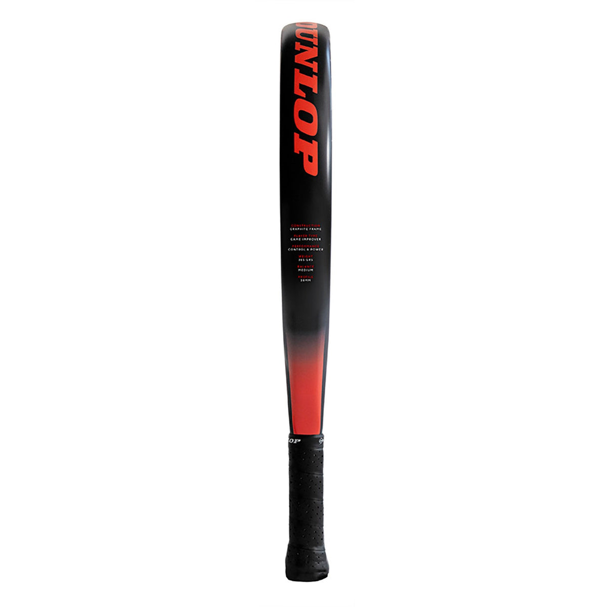Zijaanzicht van het Dunlop Nanomax Pro over de volle lengte met rood-zwart verloop