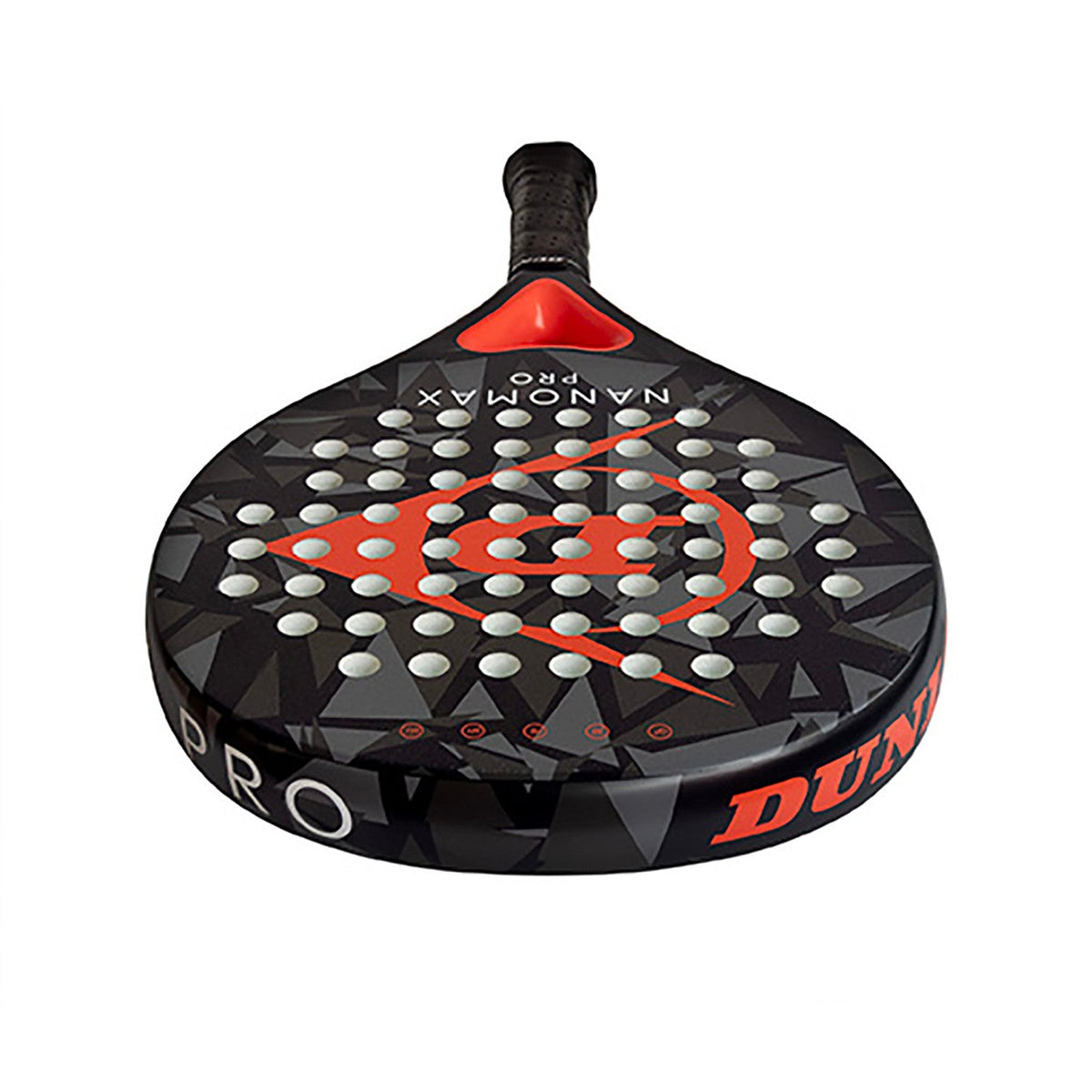 Bovenaanzicht van het Dunlop Nanomax Pro met Dunlop-opdruk op de framerand
