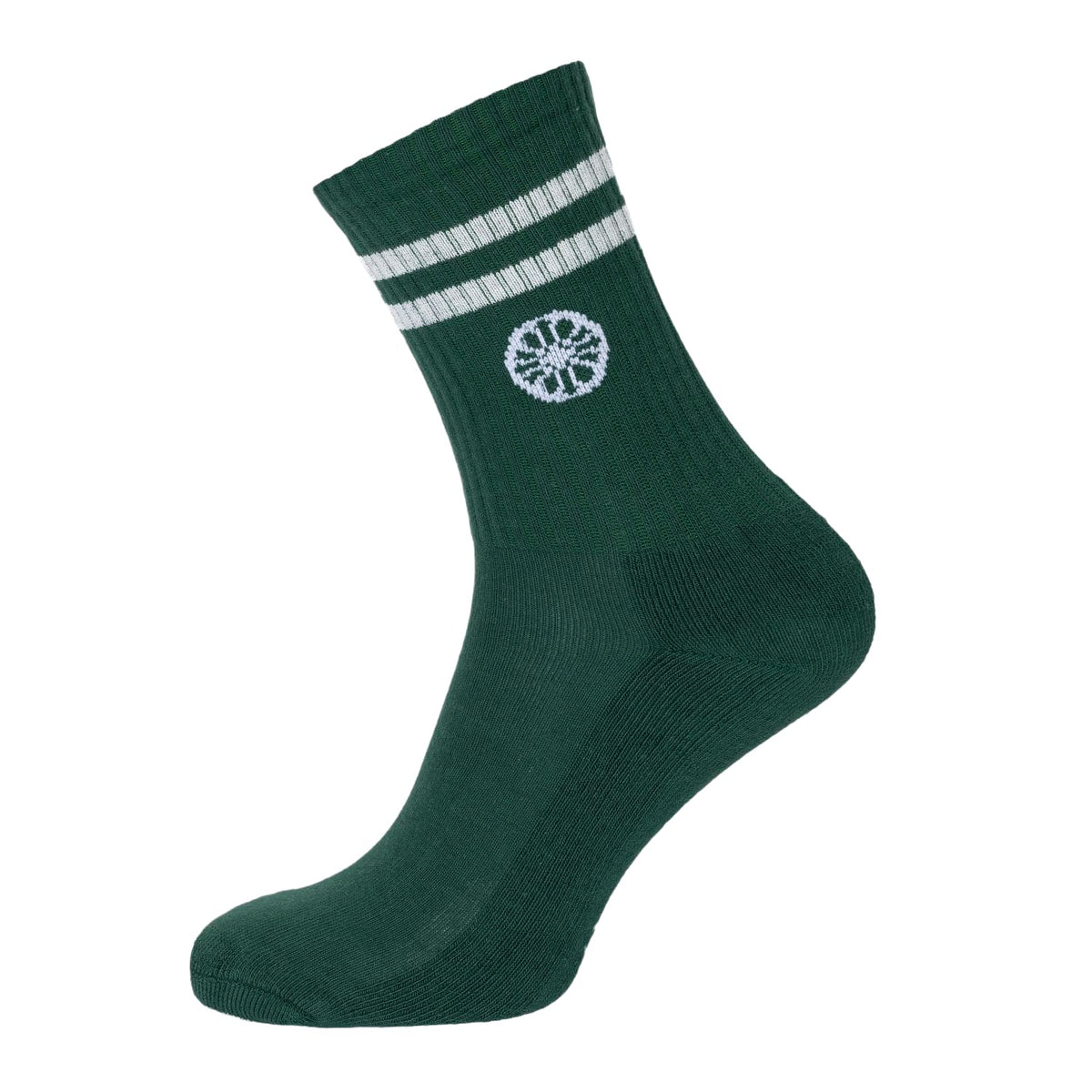 The Indian Maharadja Striped Crew Sock Hunter Green