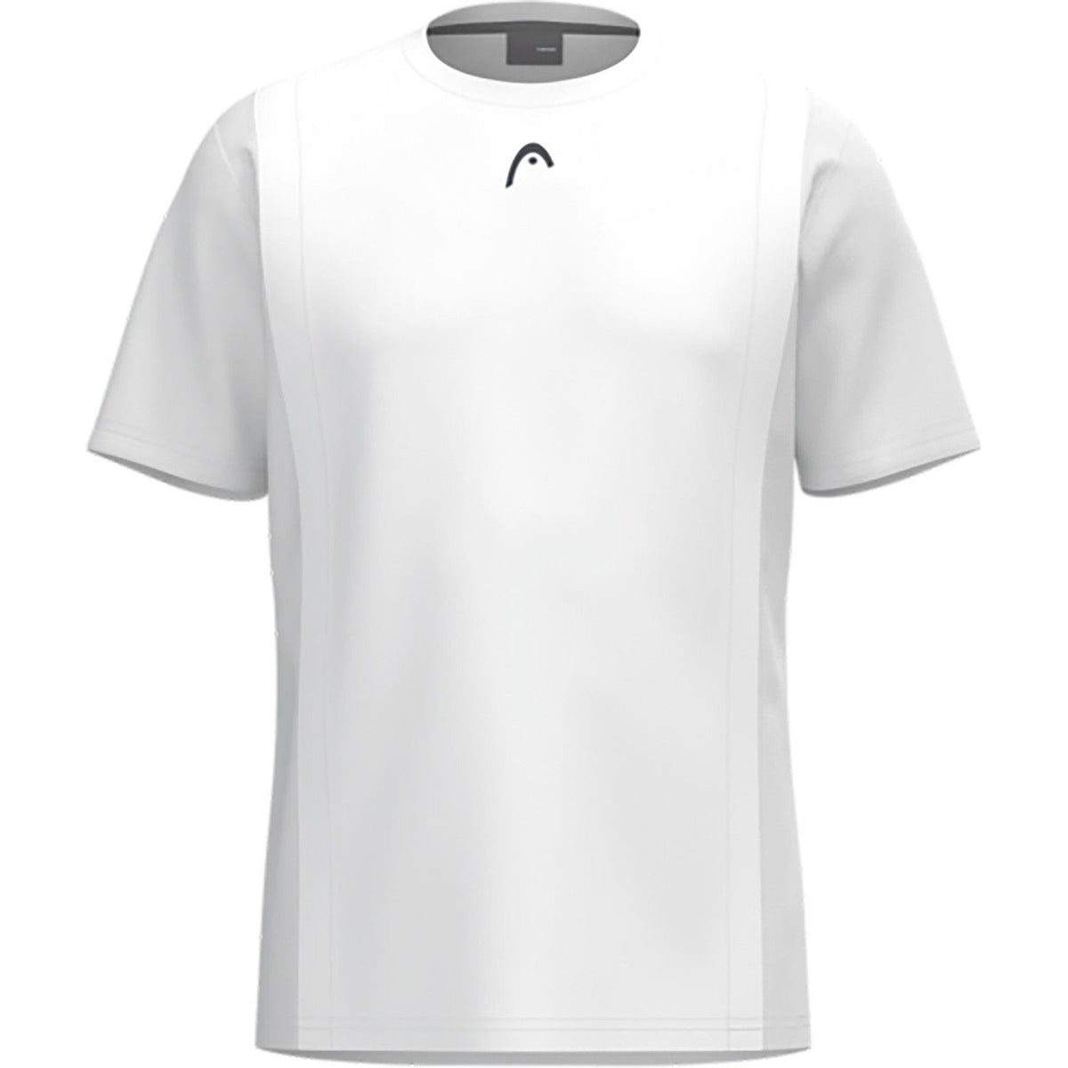 Head Club 25 Tech T-shirt voor heren in wit, vooraanzicht met HEAD-logo op de borst