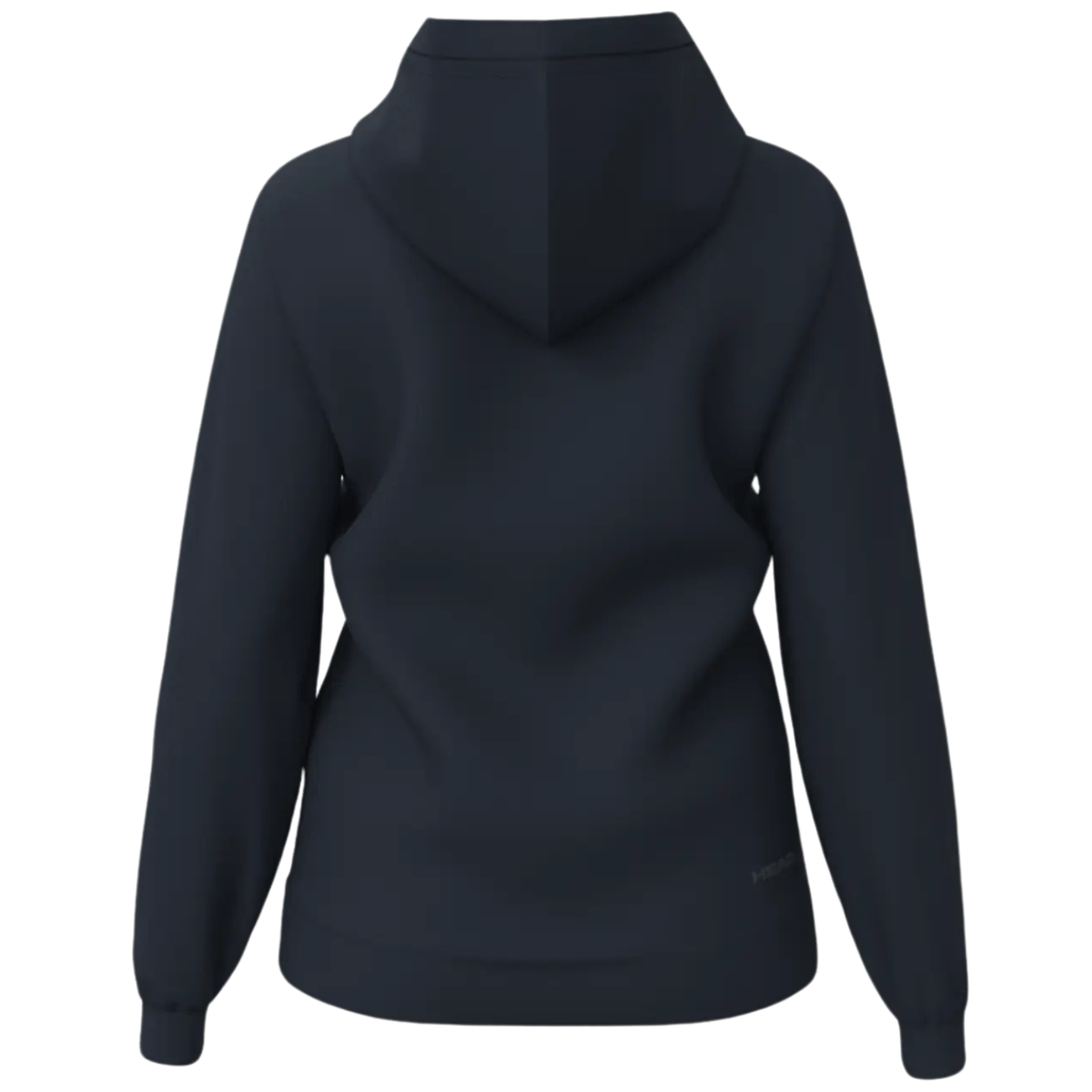 Achterzijde van de donkerblauwe Head Club Original Hoodie FZ W met capuchon