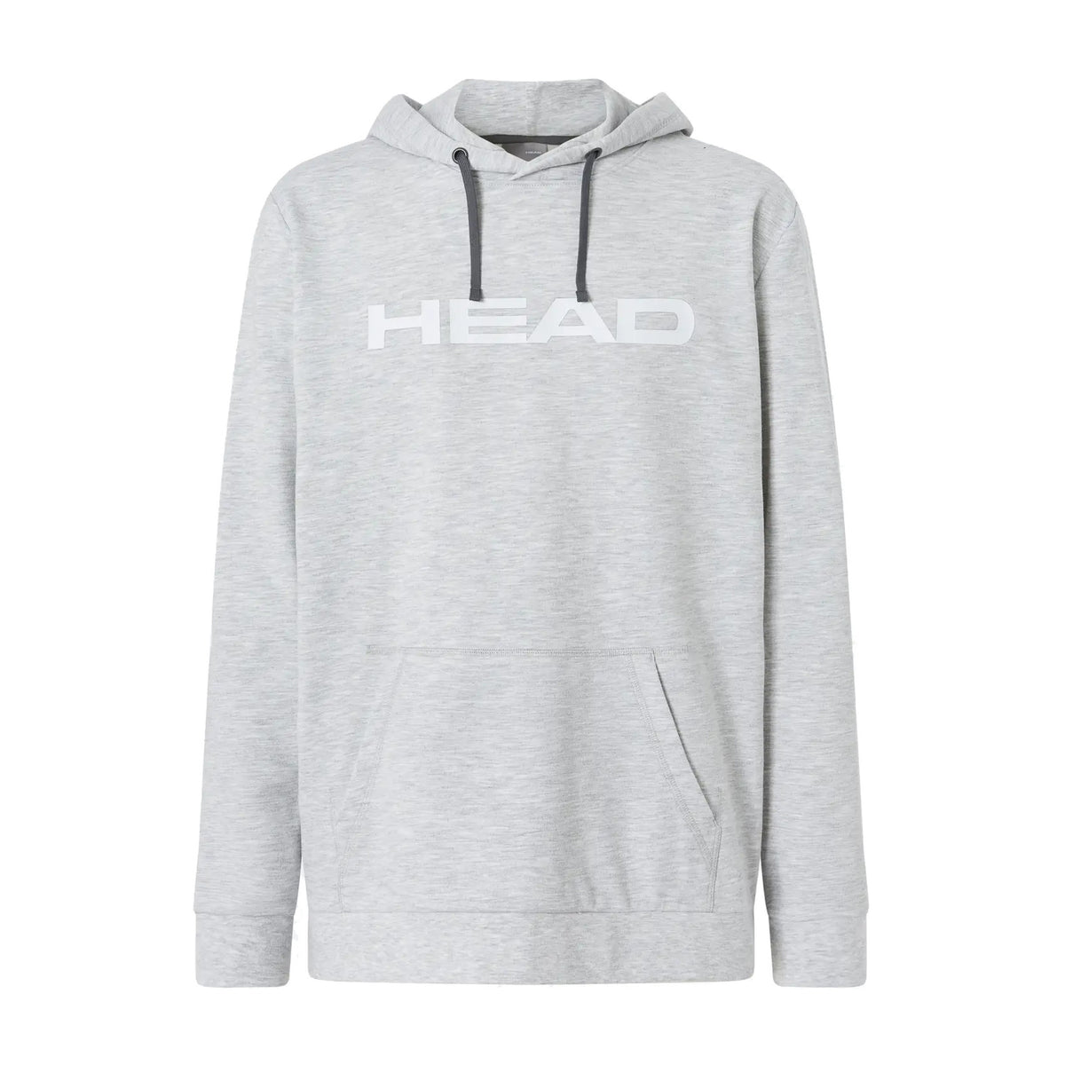 Head Club Original Hoodie heren in Grijs - vooraanzicht met HEAD-logo en kangoeroezak
