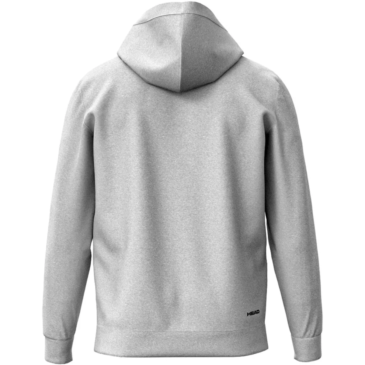 Achterzijde van de grijs gemeleerde Head Club Original Hoodie met capuchon